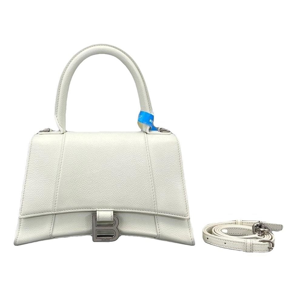 Hourglass leather handbag