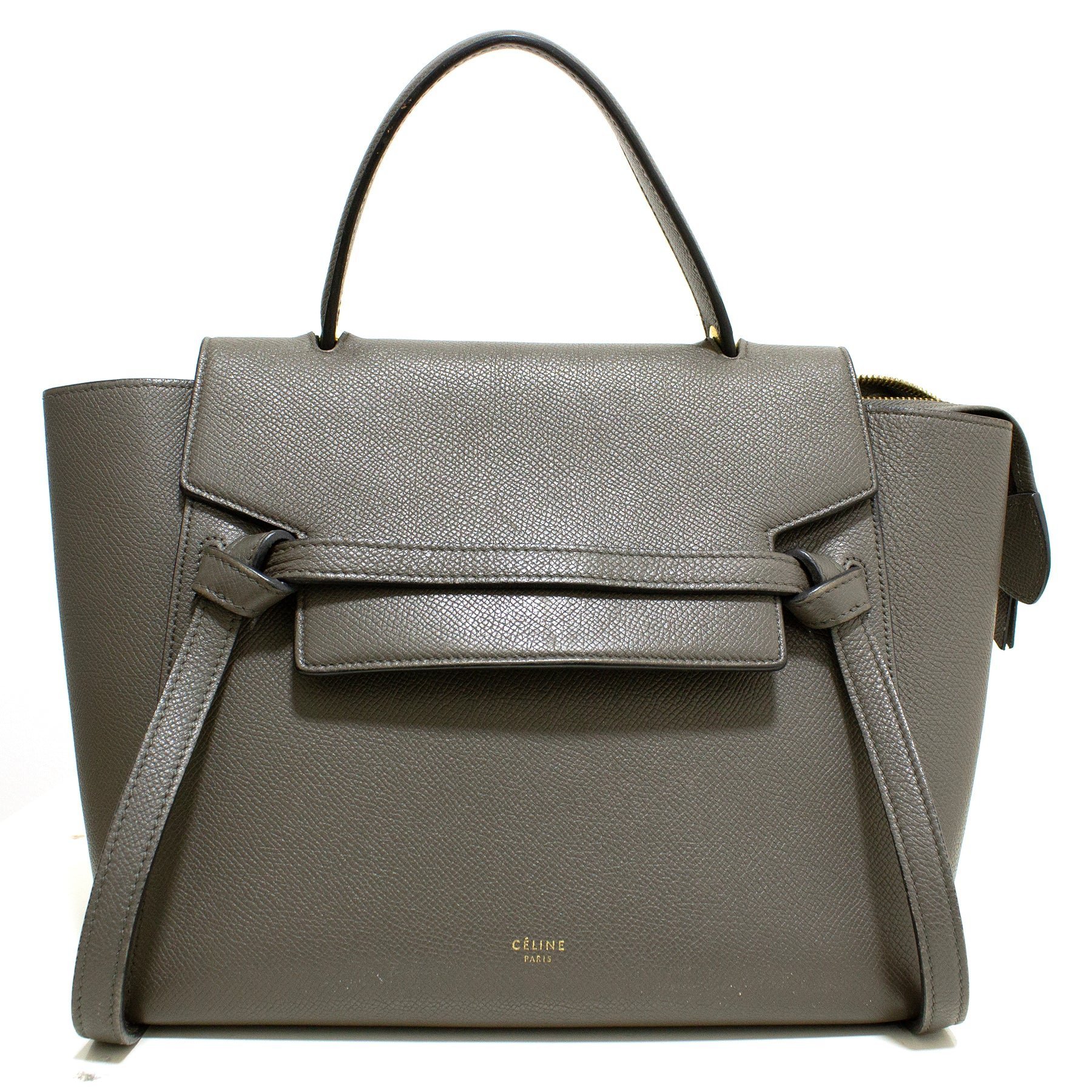 Belt leather handbag