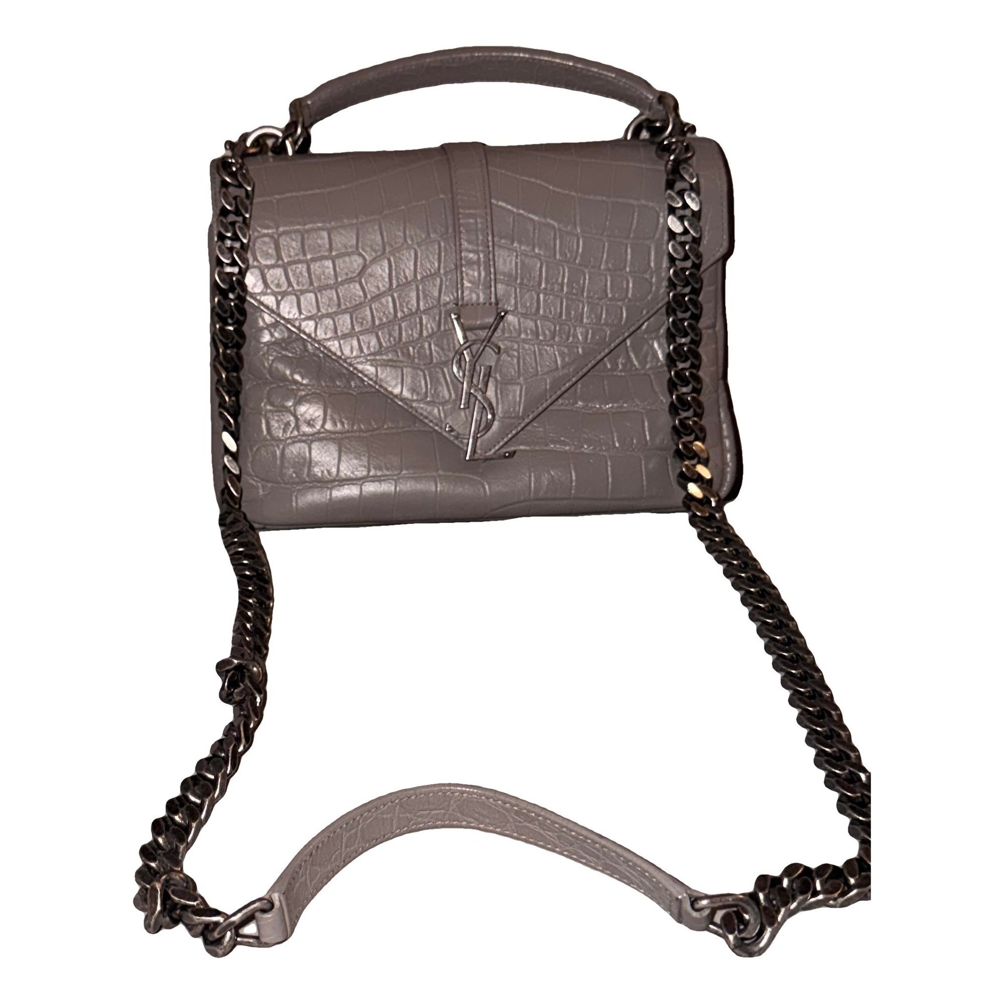 Collége monogramme crocodile handbag