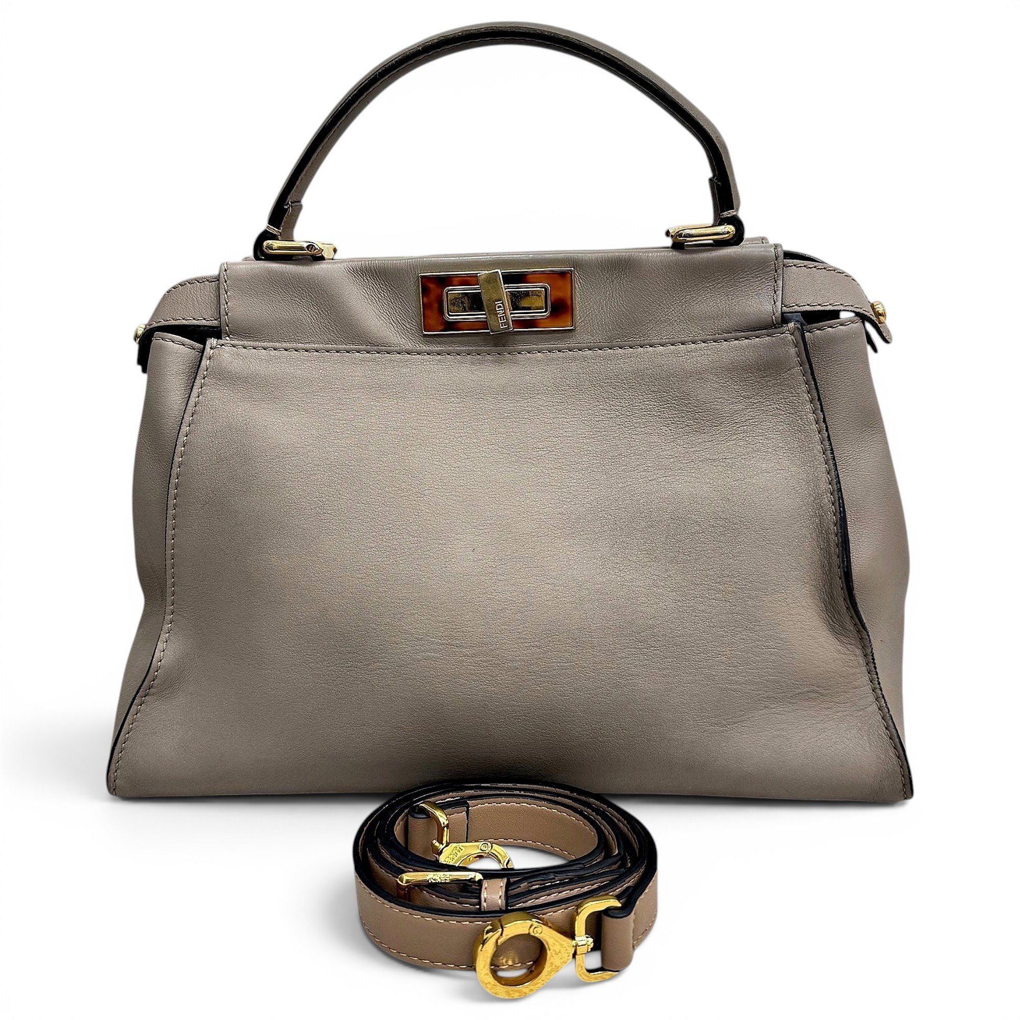 Peekaboo leather handbag