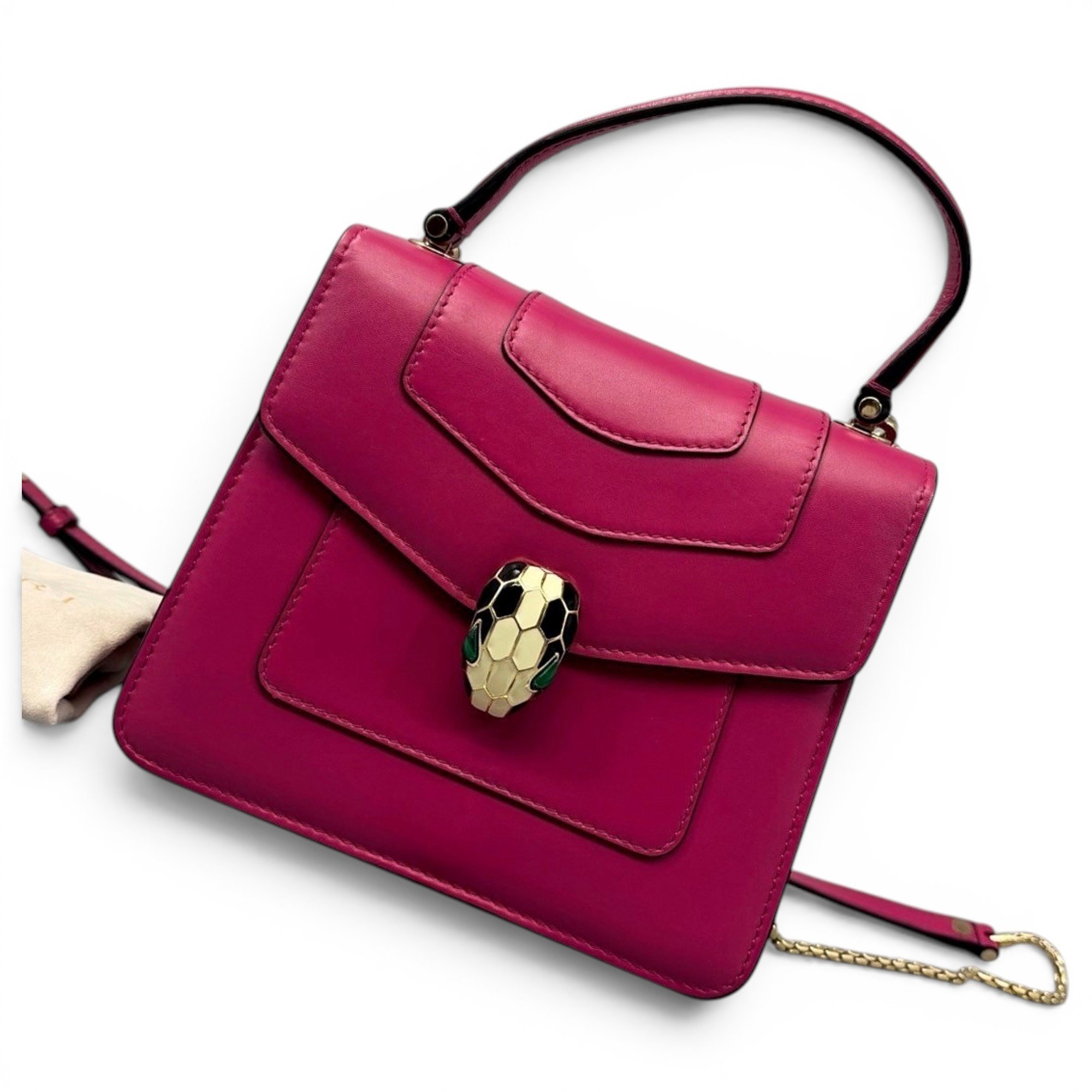 Bvlgari Serpenti leather handbag