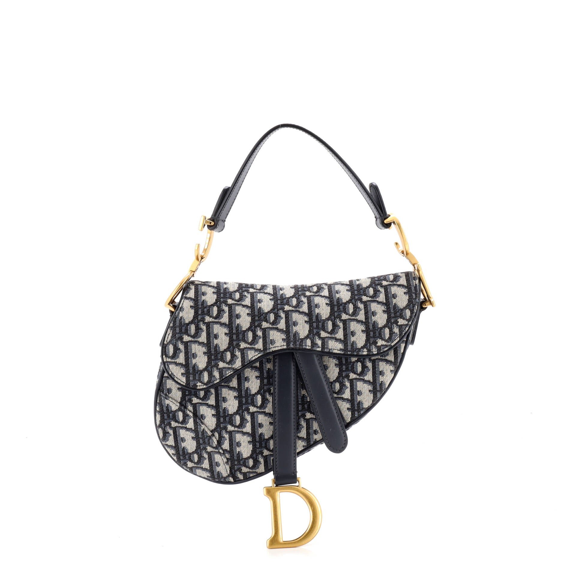 Dior Saddle Handbag Oblique Canvas Mini