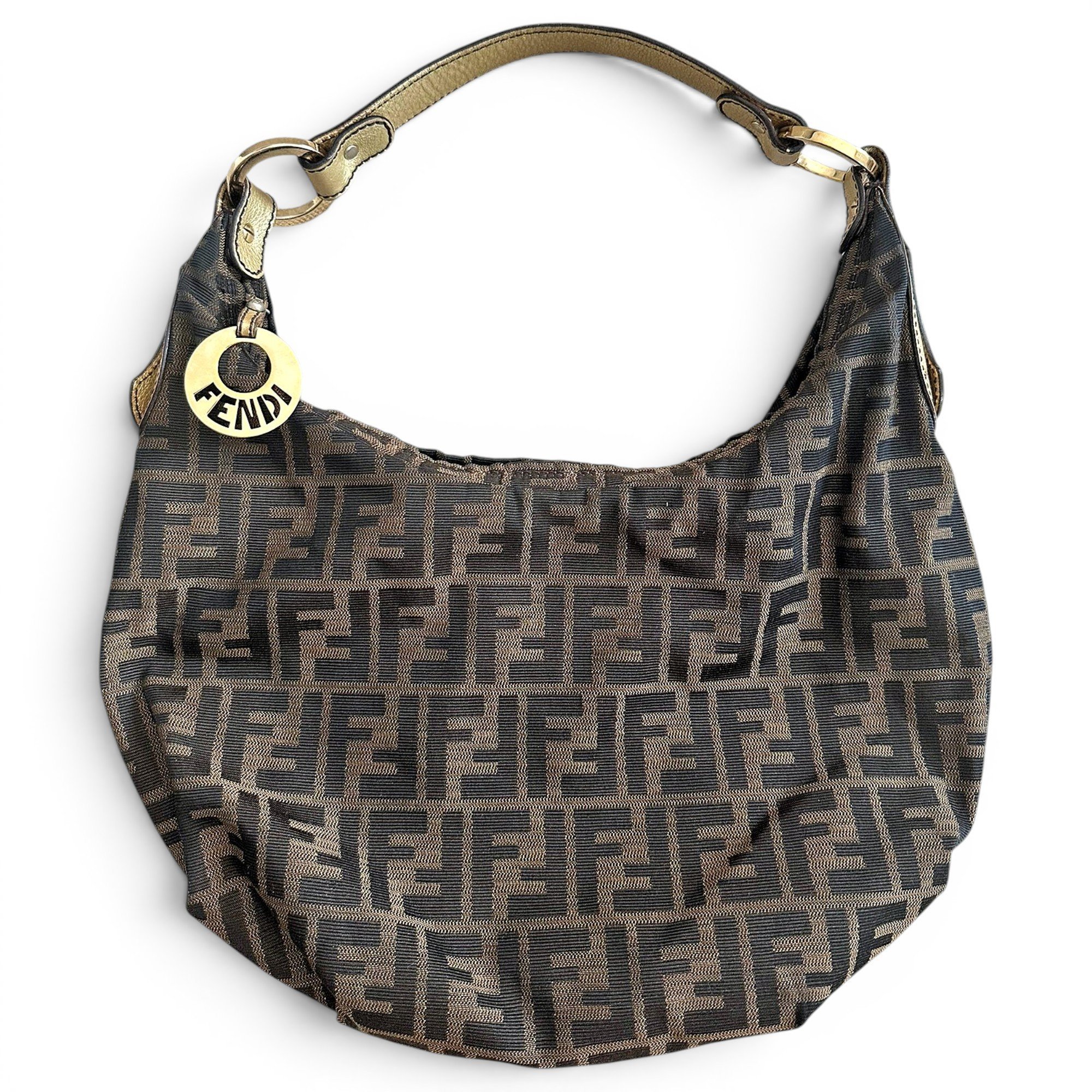 Croissant Vintage cloth handbag