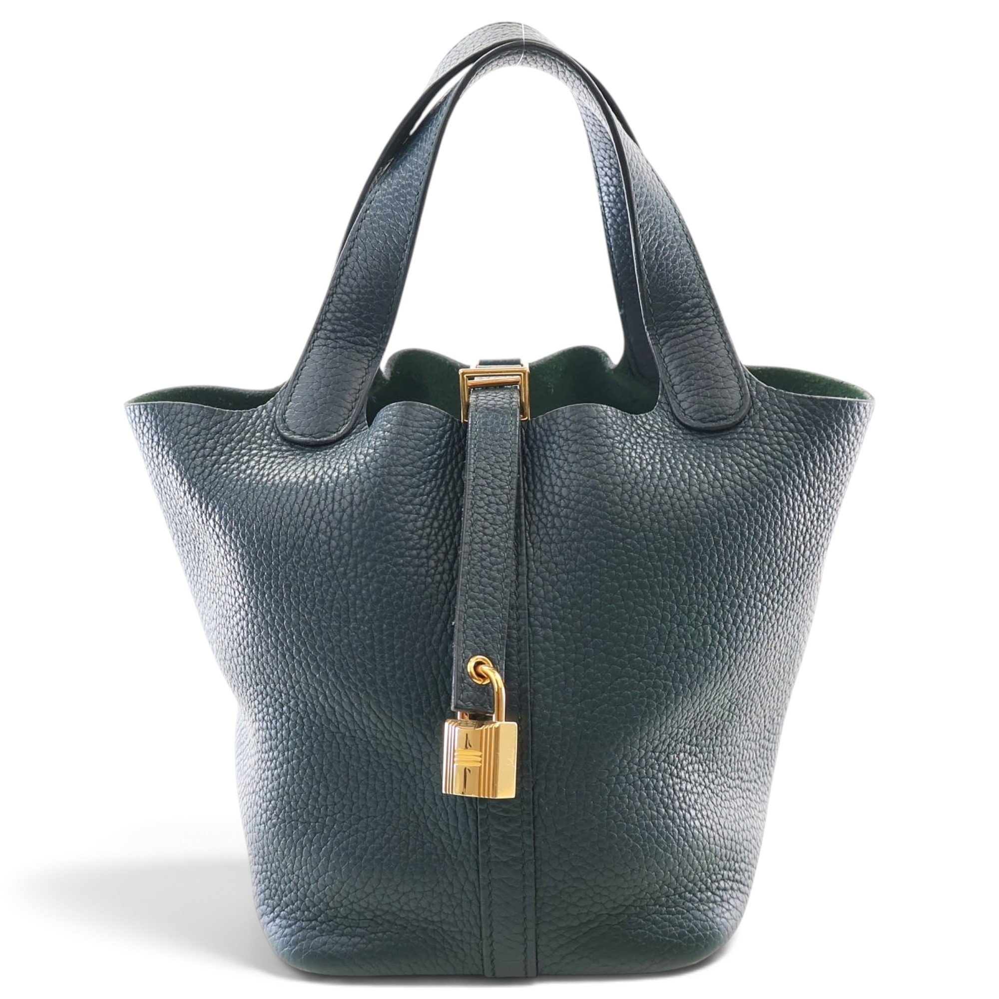Picotin leather tote