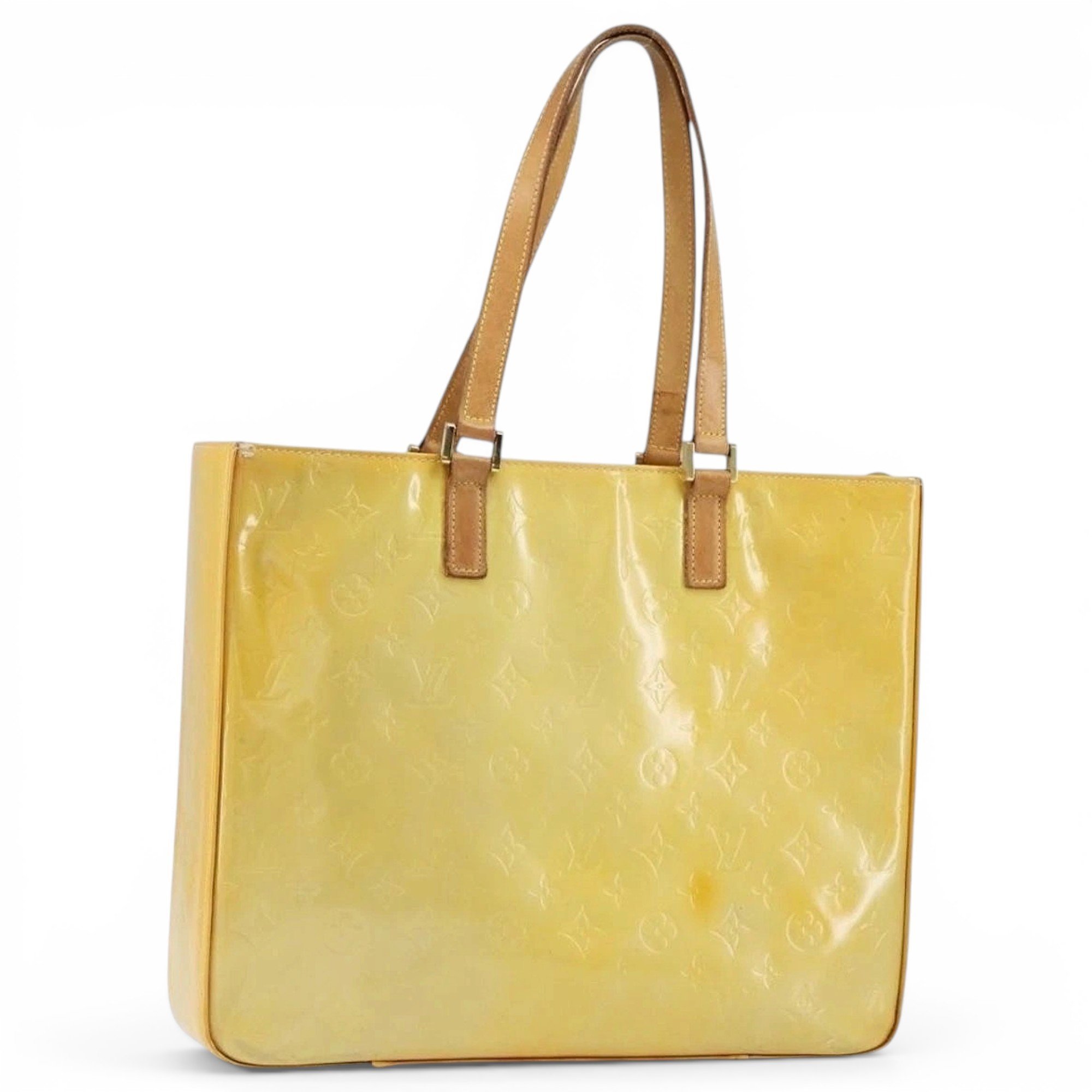 Patent leather tote