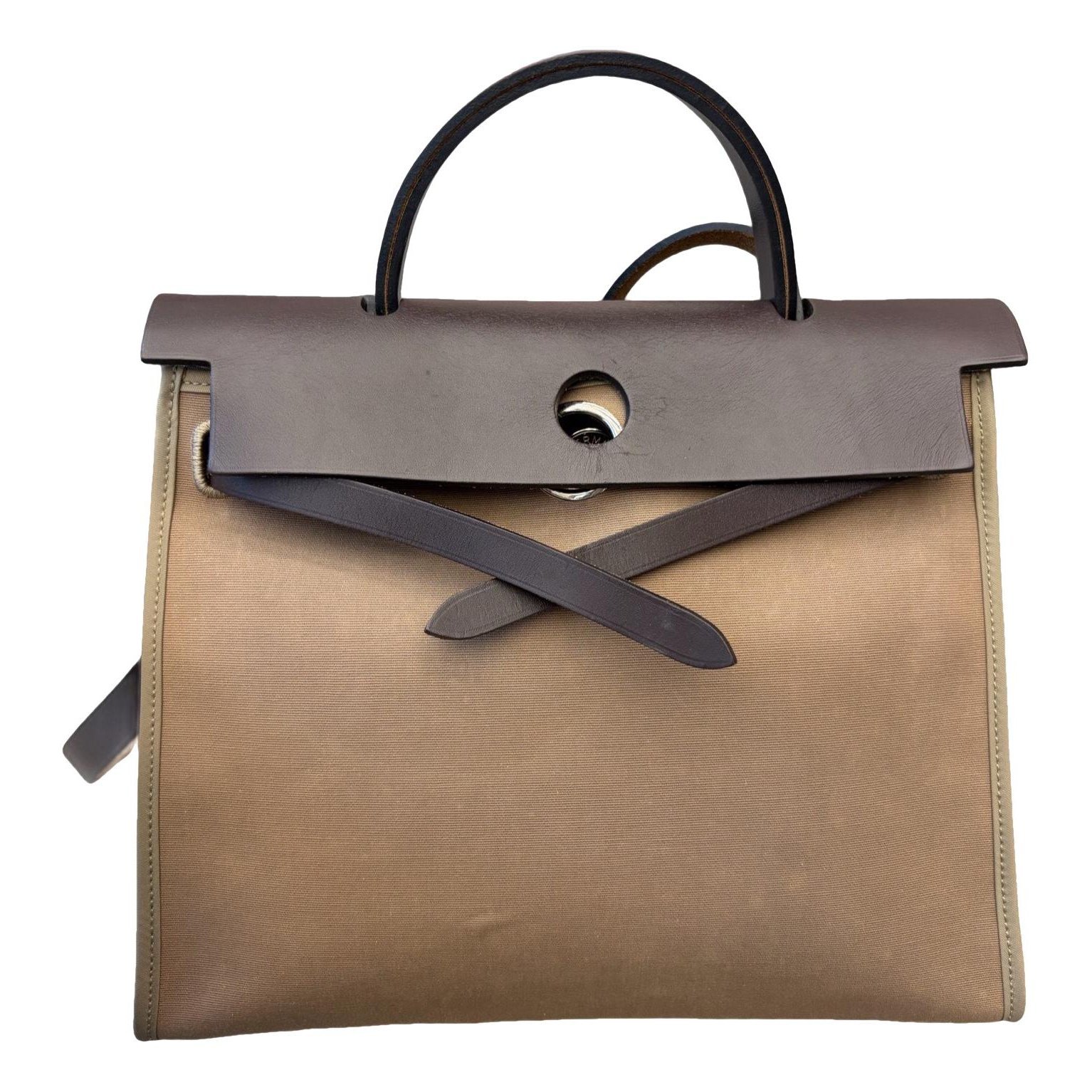 Hermes Herbag Handbag Beige