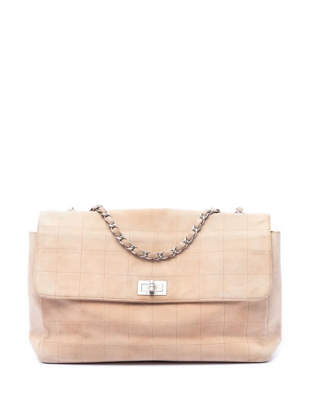 2000-2002 Choco Bar Suede Mademoiselle Turnlock Flap shoulder bag