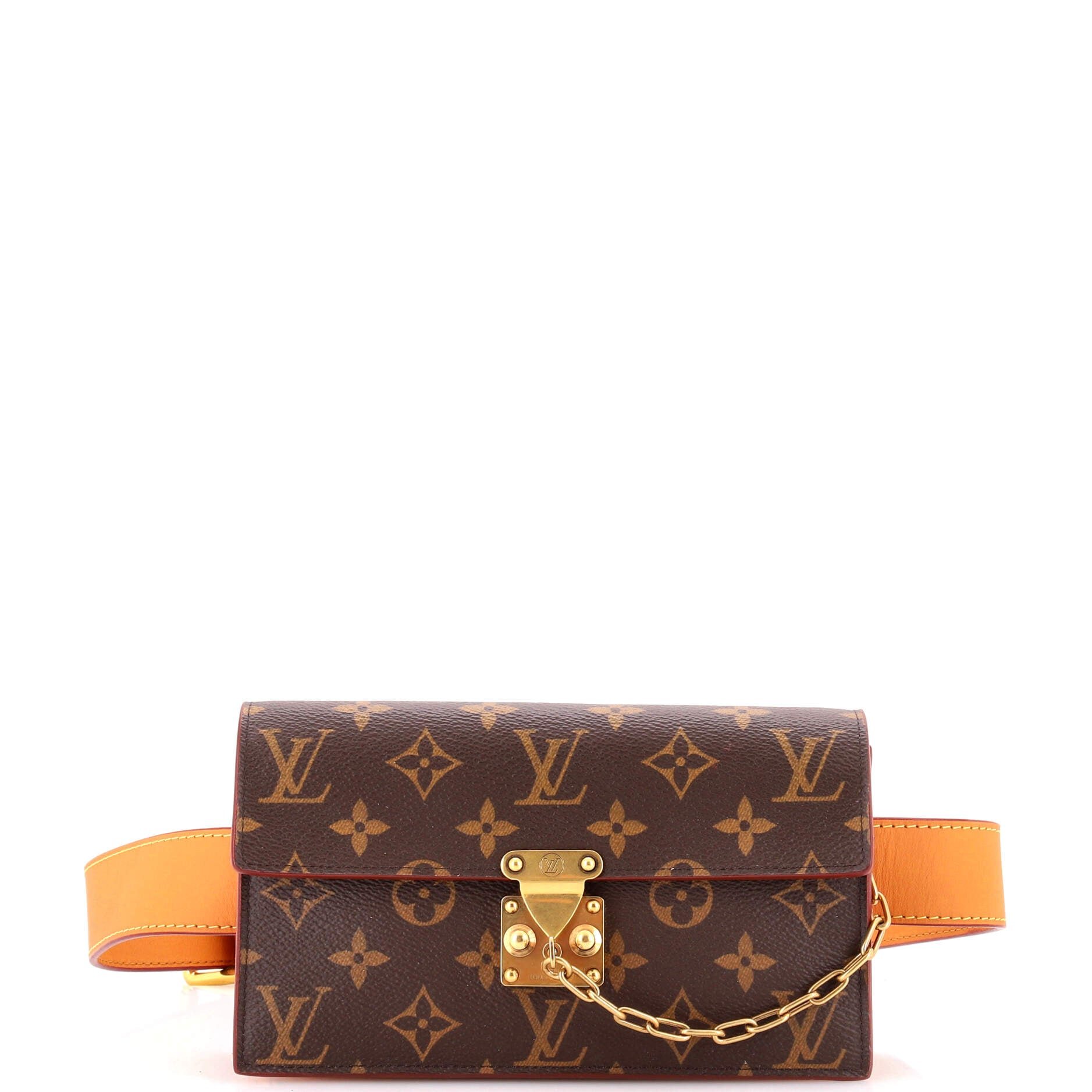 S Lock Belt Pouch Monogram Canvas