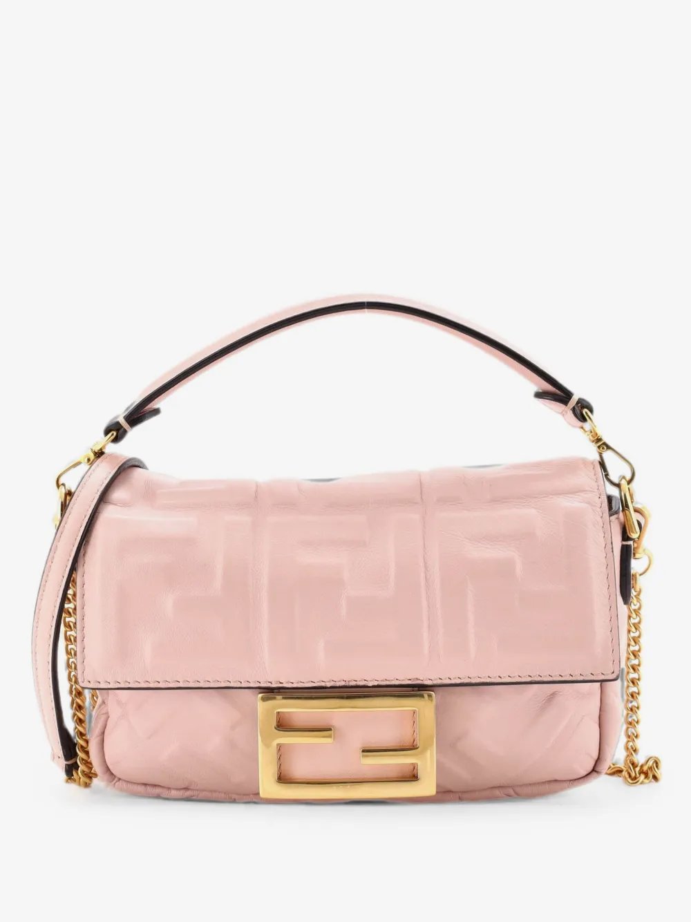 Baguette NM Bag Zucca Embossed Leather Mini crossbody bag