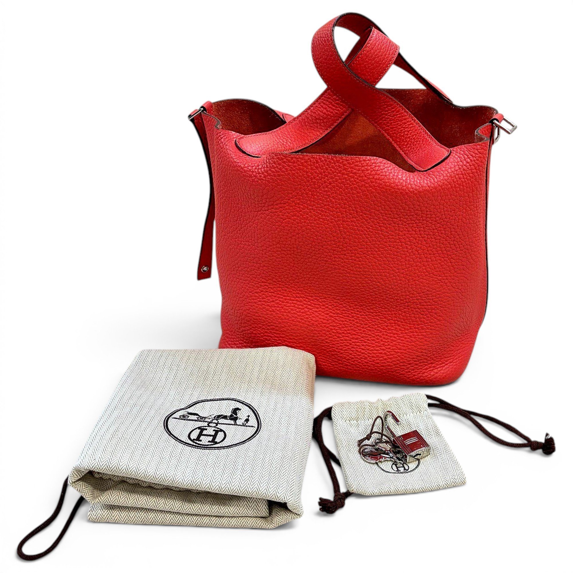 Picotin leather tote