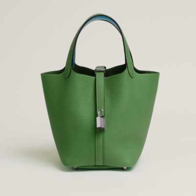 Hermès Picotin 18 in Vert Yucca/Céleste