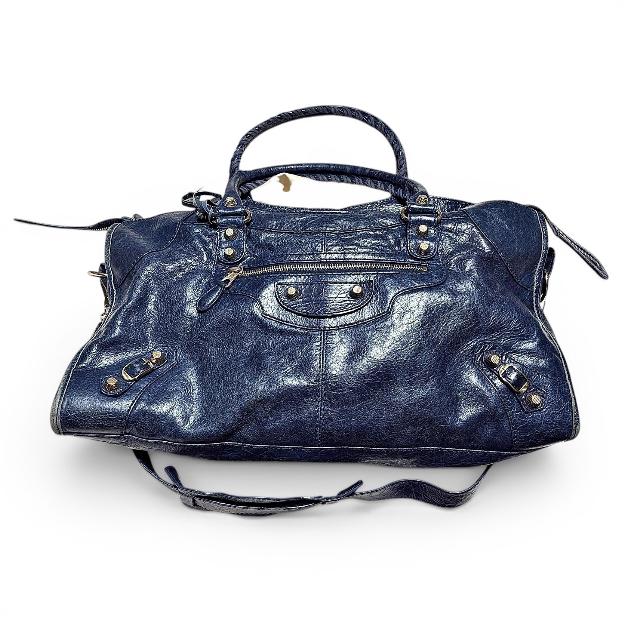 City leather handbag