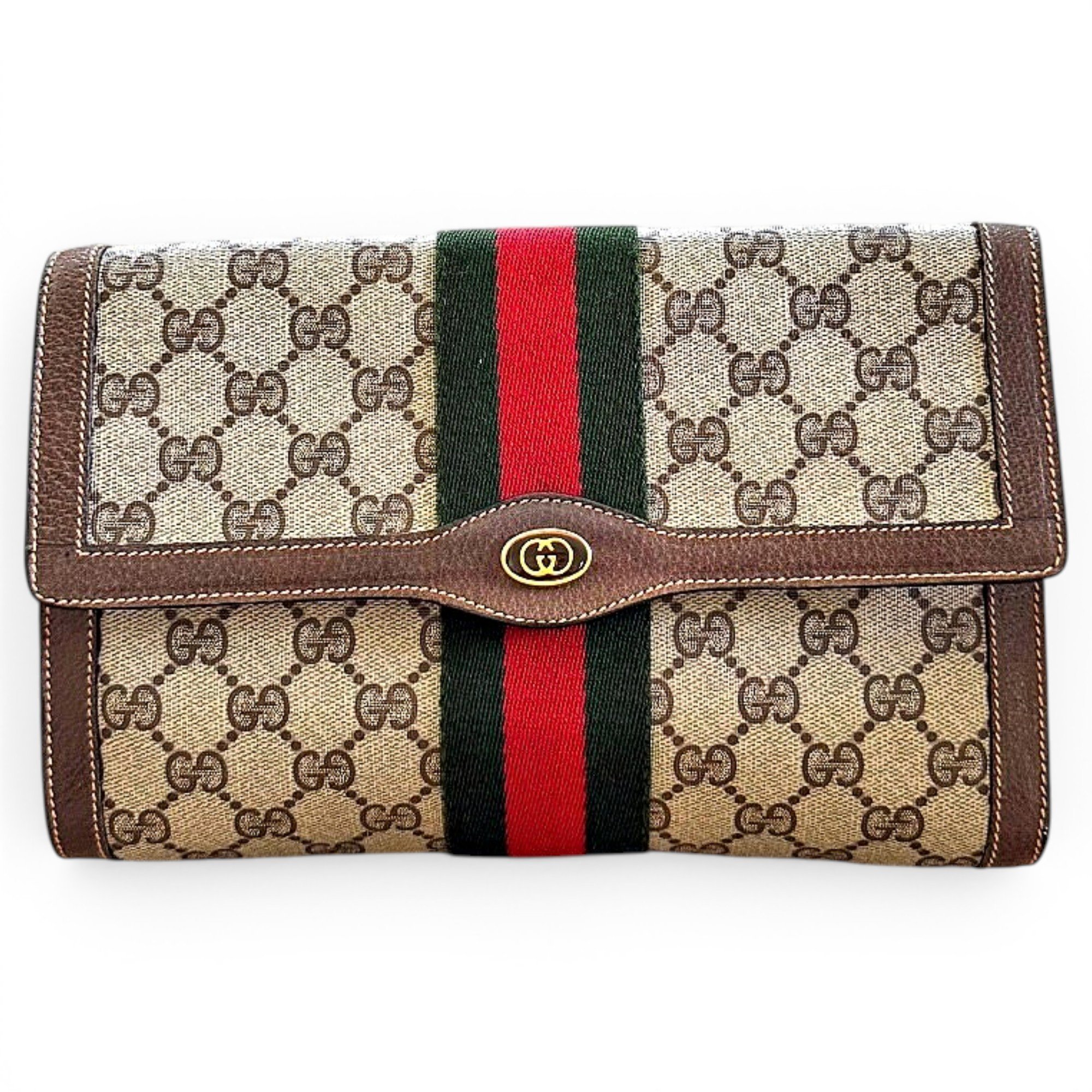 Ophidia patent leather clutch bag