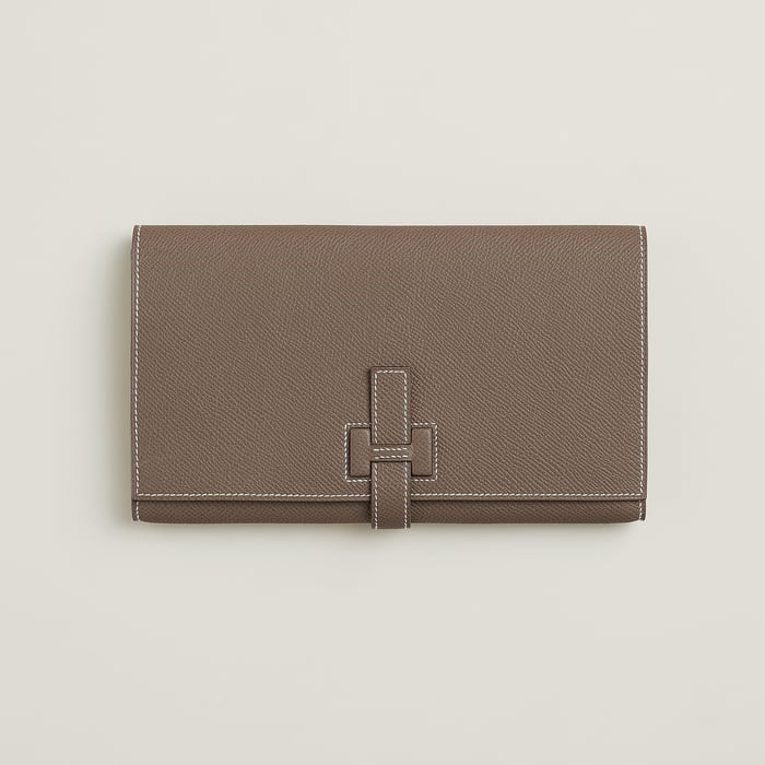 Étoupe New H Passant Toutenmain Wallet