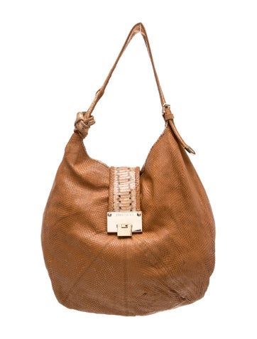 Embossed Leather Hobo