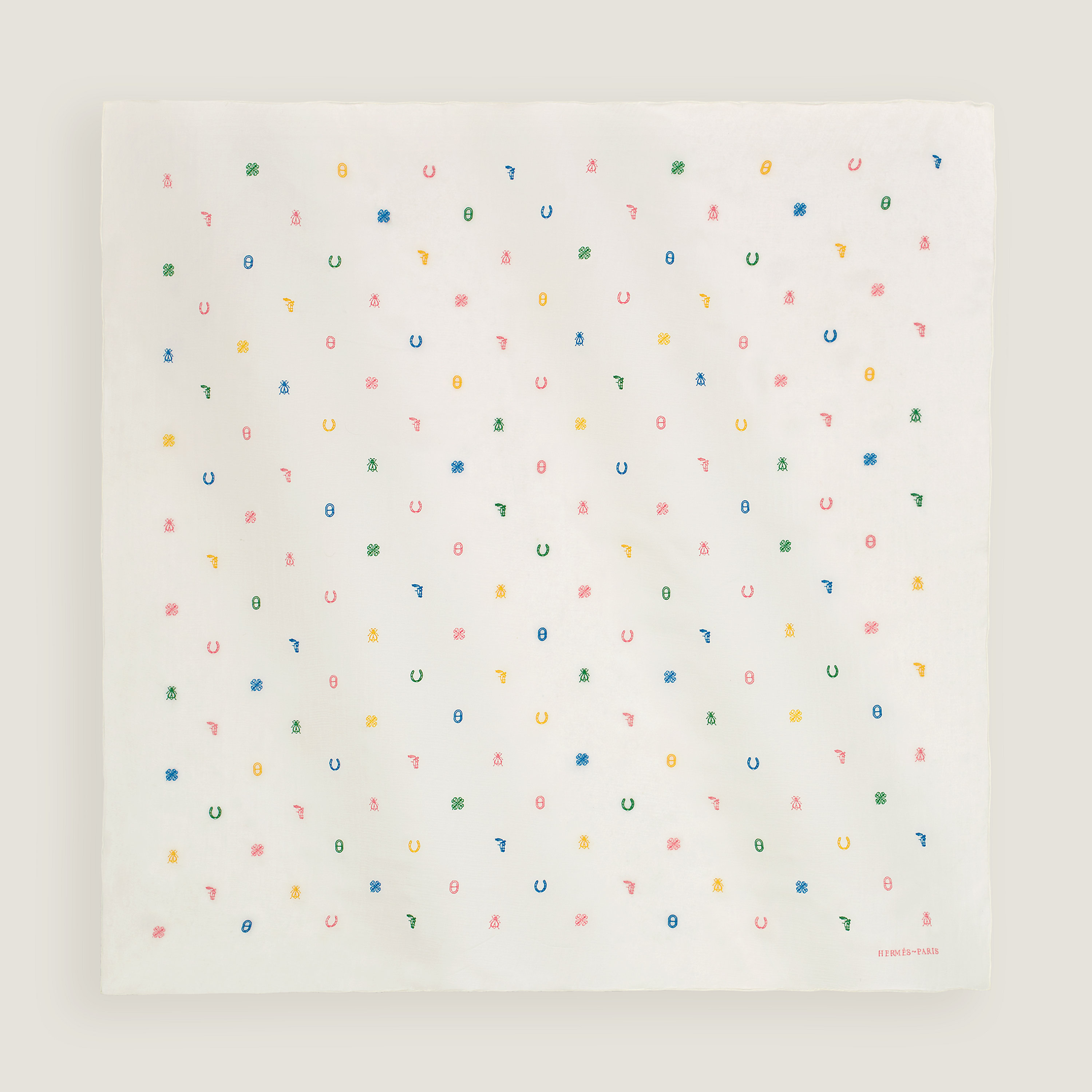 Multicharms embroidered scarf 100