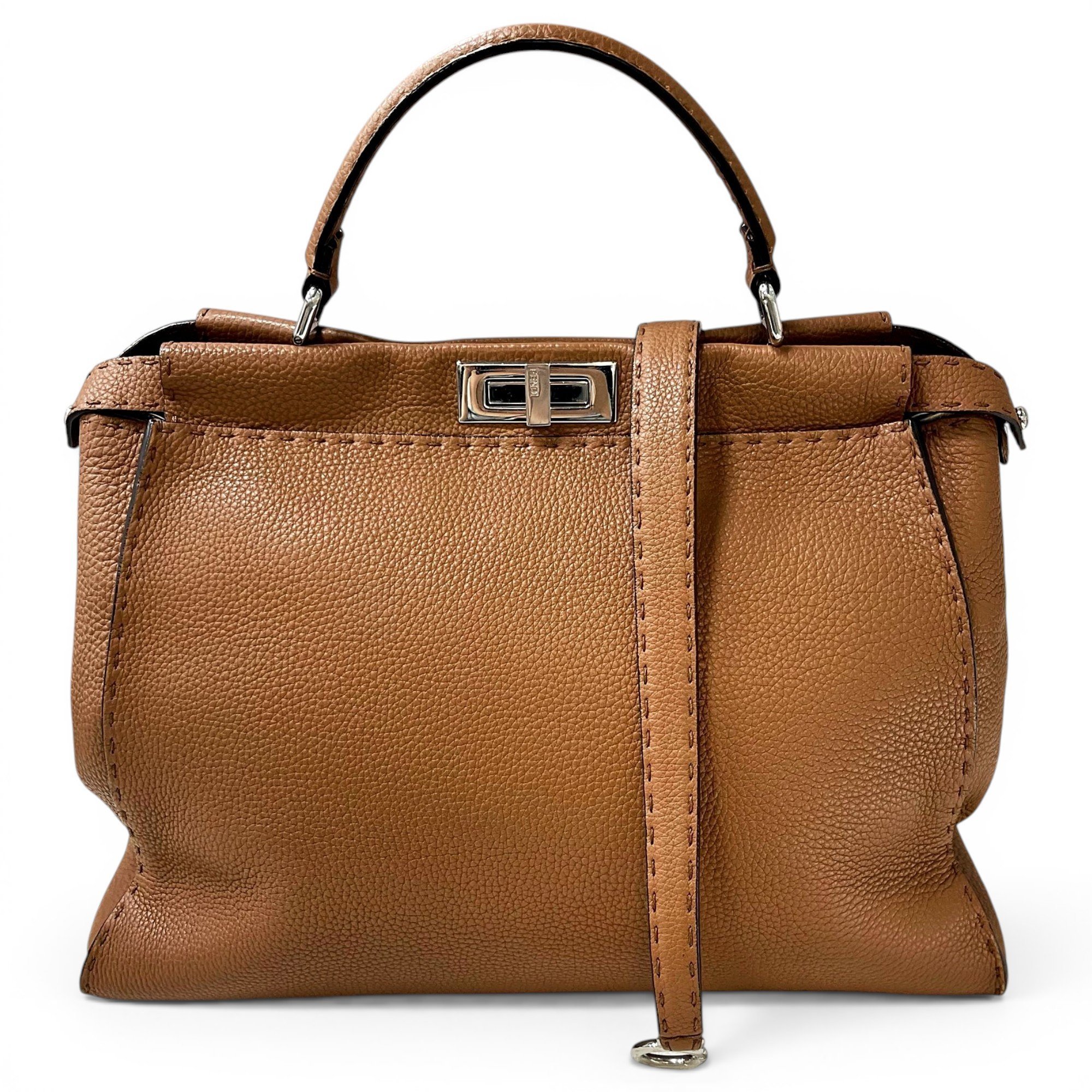 Peekaboo leather handbag
