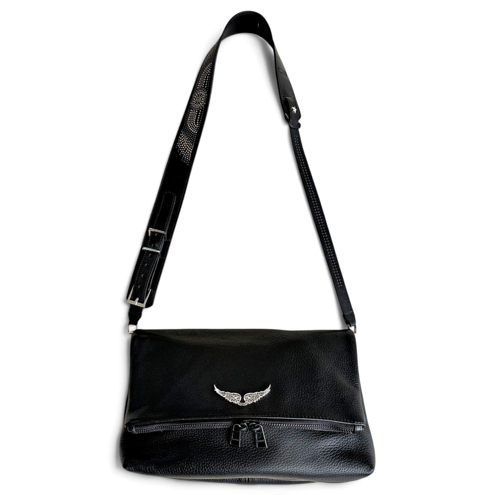 Rock leather crossbody bag