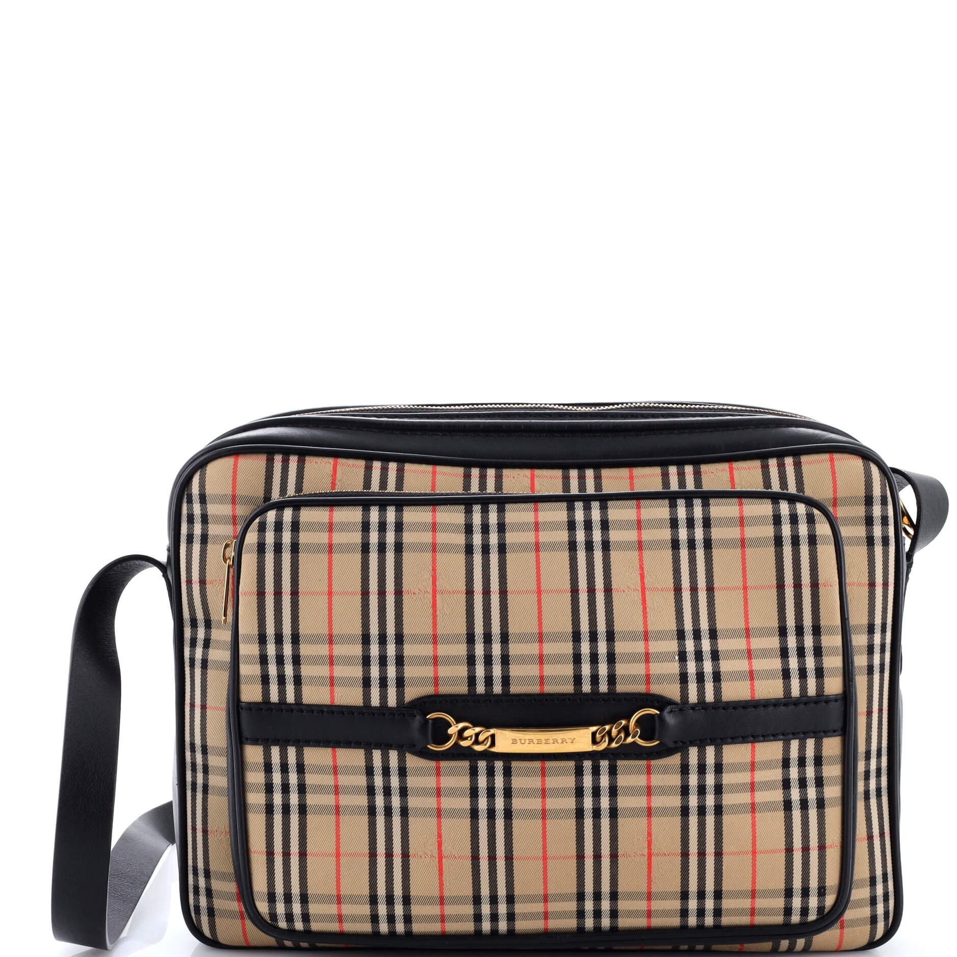 Link Chain Camera Bag 1983 Knight Check Canvas Large