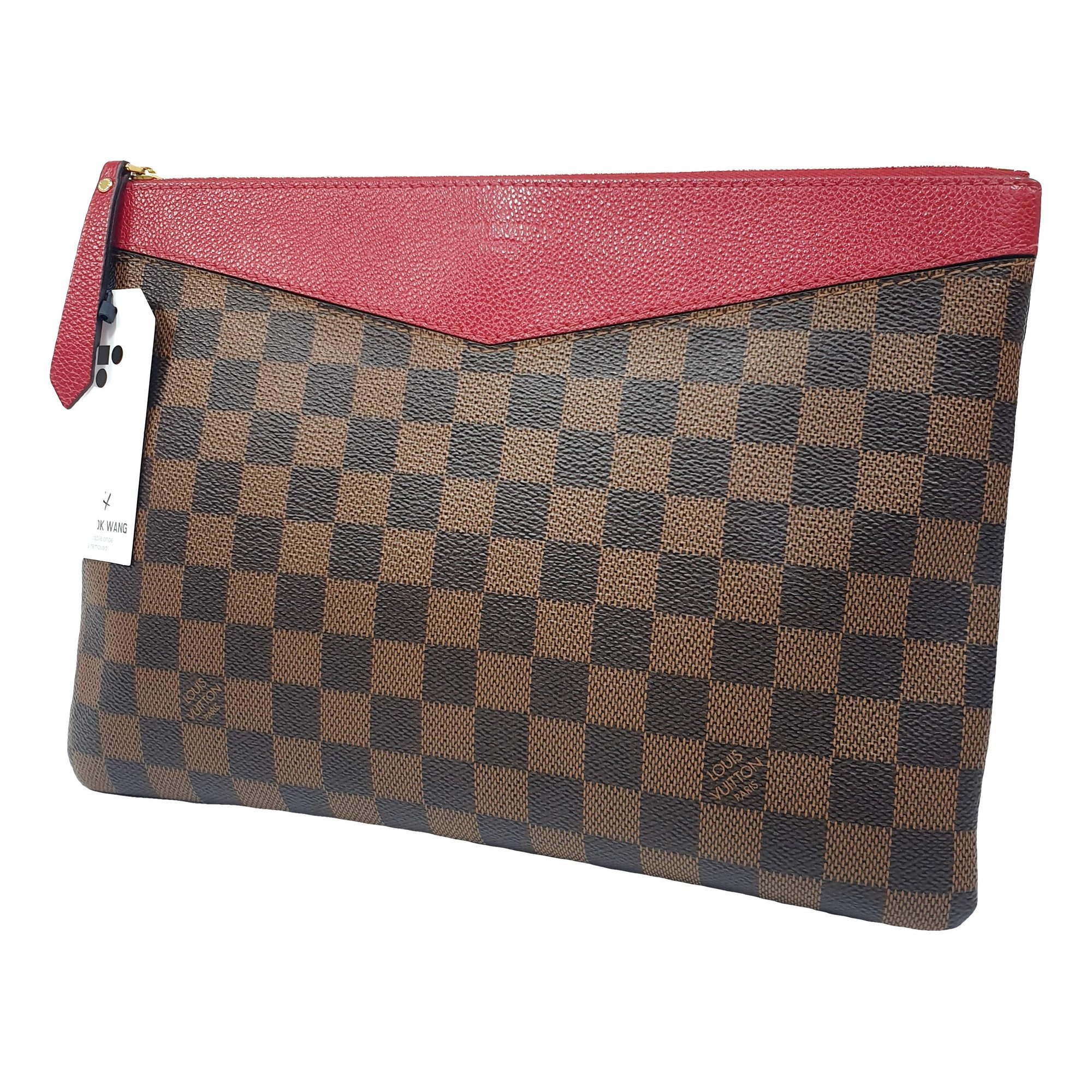 Leather clutch bag