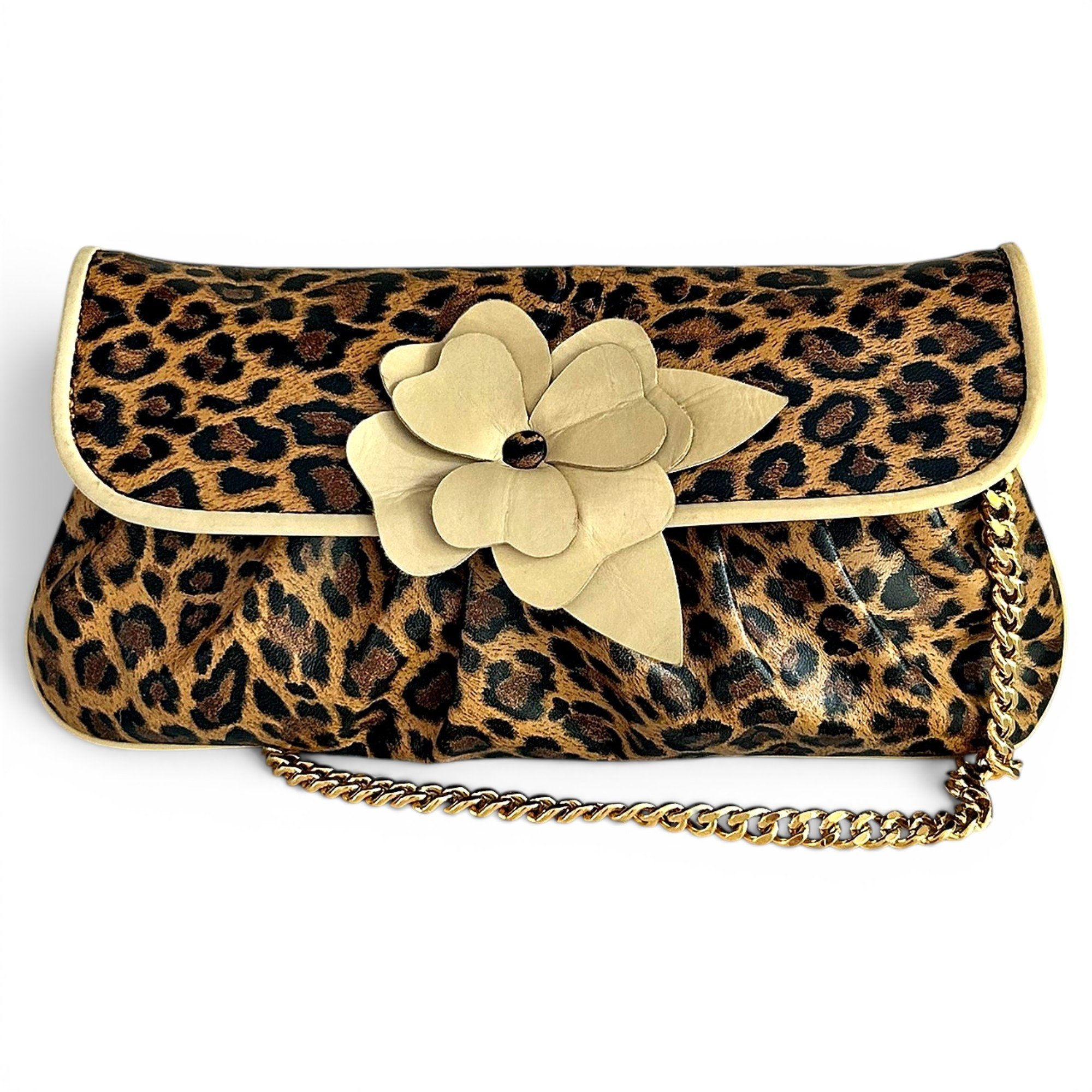 Leather clutch bag