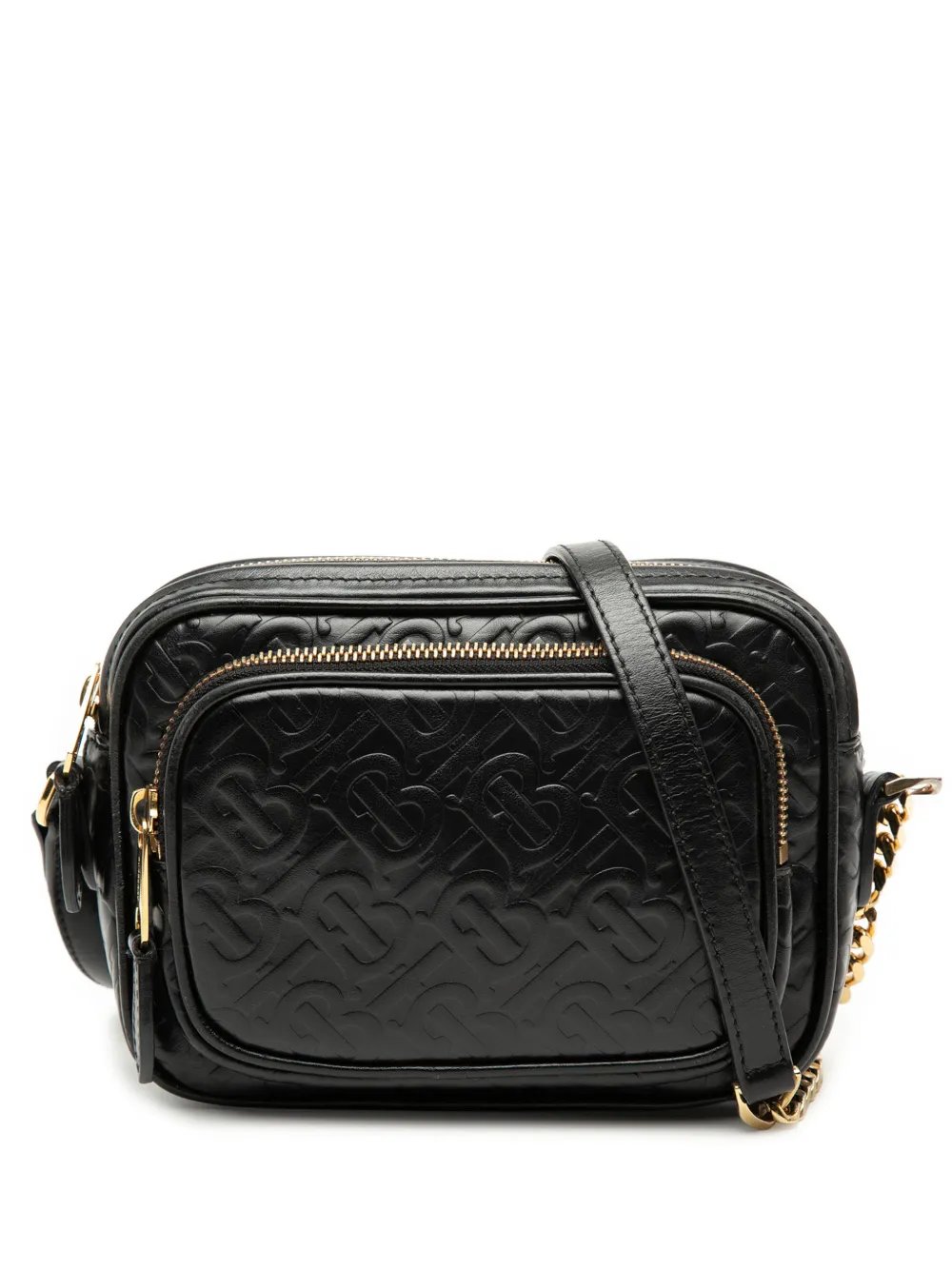 2018-2023 Embossed Calfskin TB Monogram Camera Chain crossbody bag
