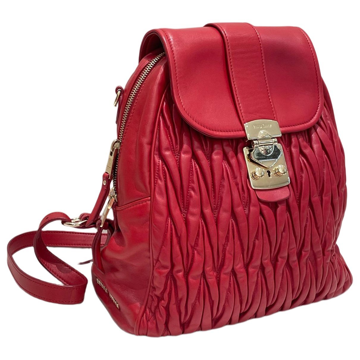 Leather backpack