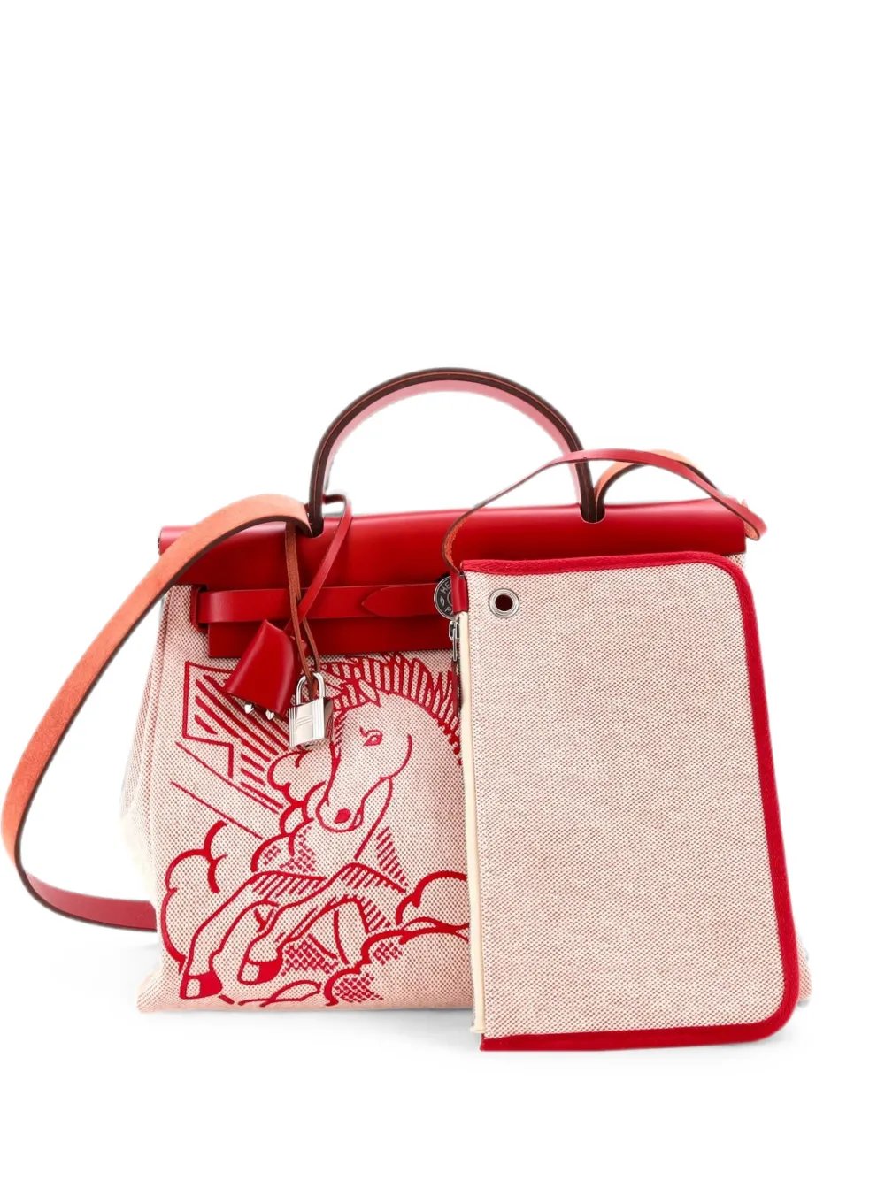 Herbag Zip Pegase Pop Toile and Leather 31 shoulder bag