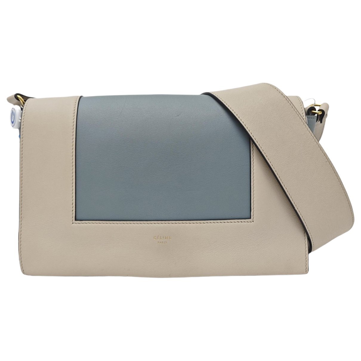 Frame leather handbag