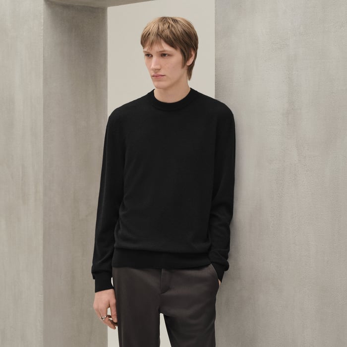 Noir Cashmere "Maillon Chaine d'Ancre" Crewneck Sweater
