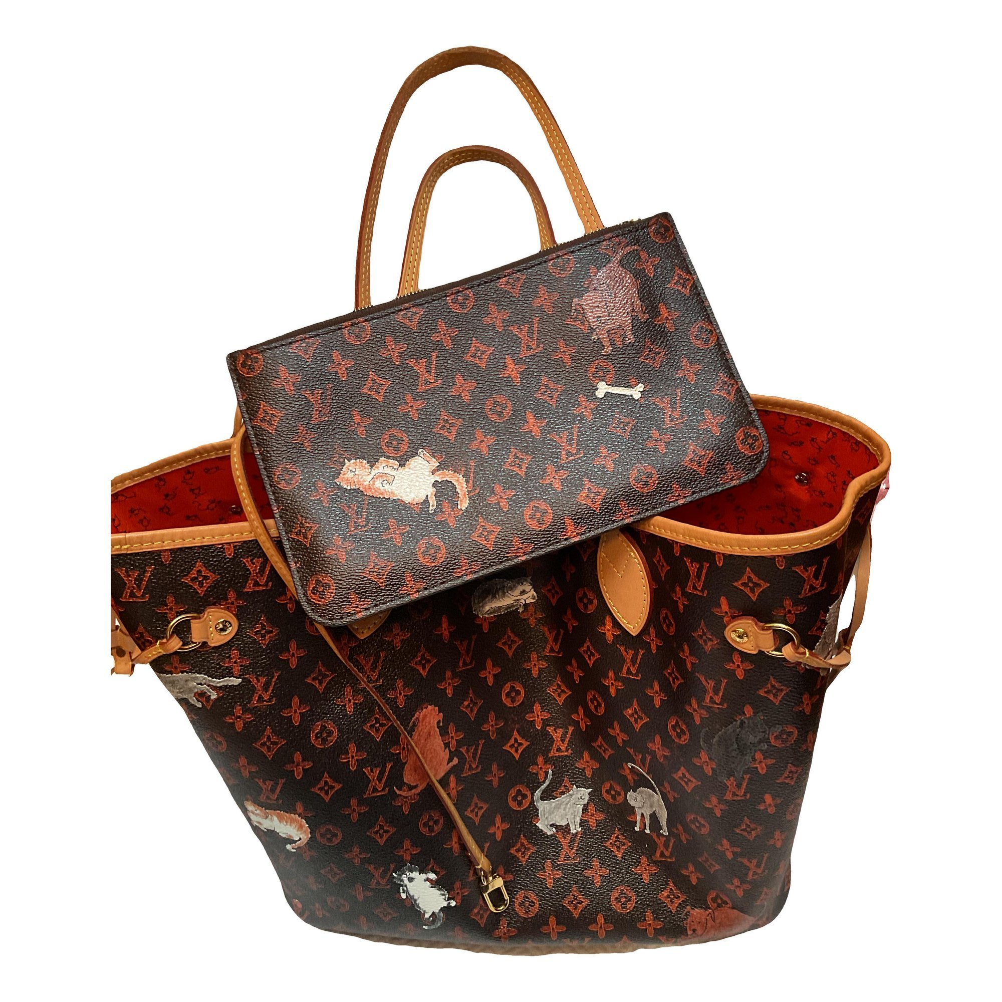 Neverfull leather clutch bag