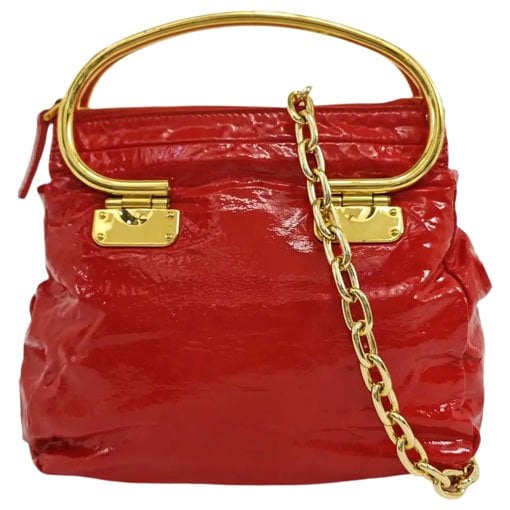 Patent leather handbag