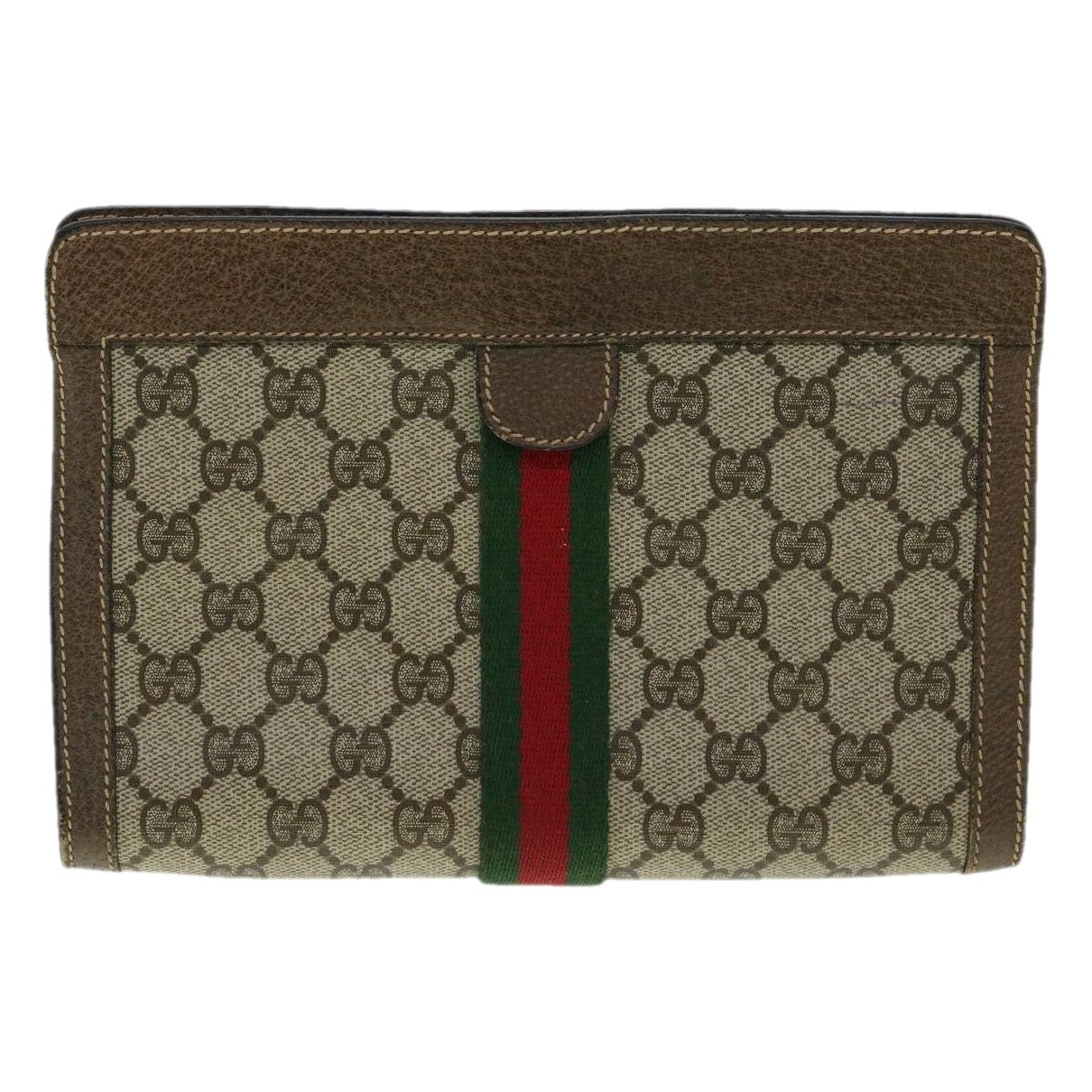 Leather clutch bag