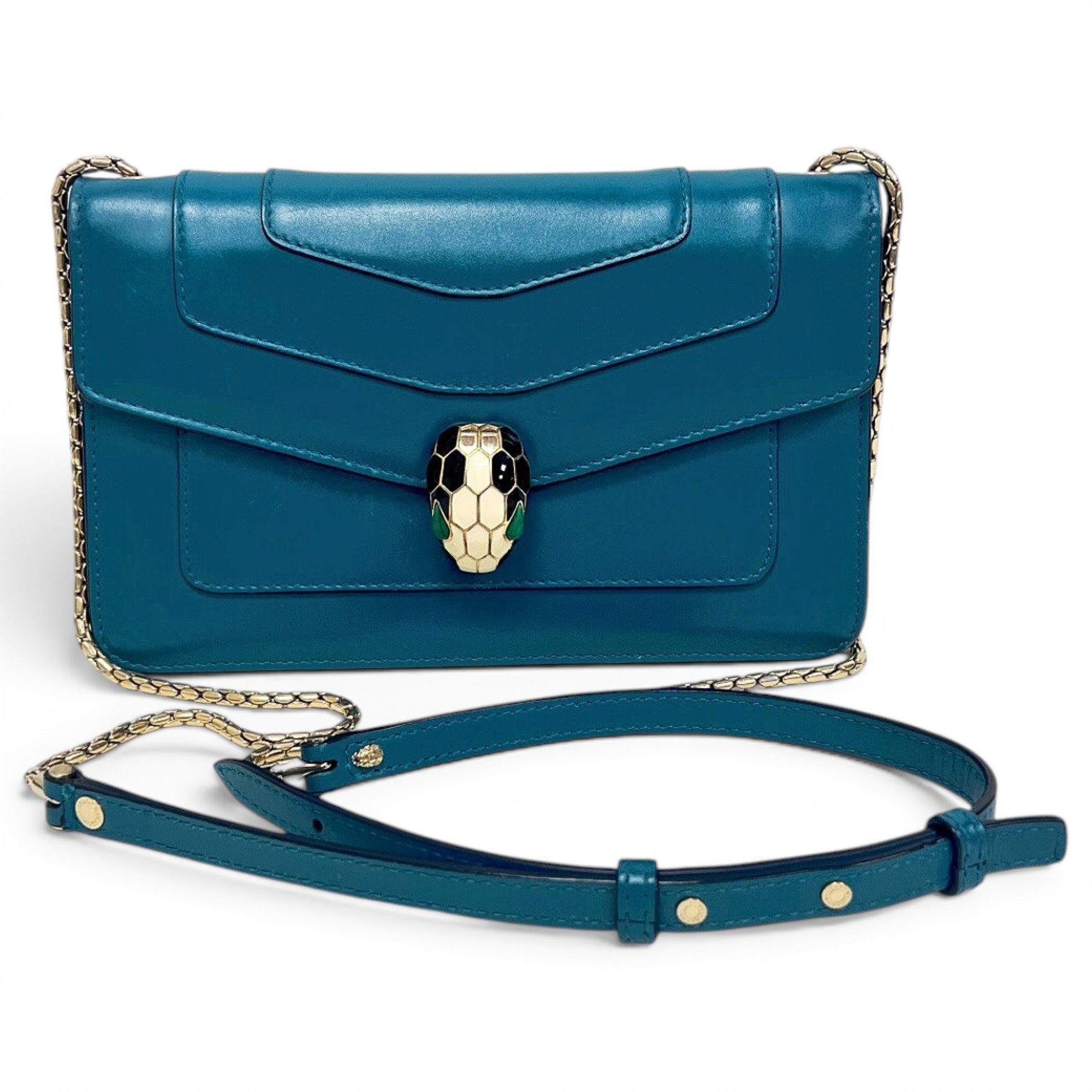 Serpenti leather handbag