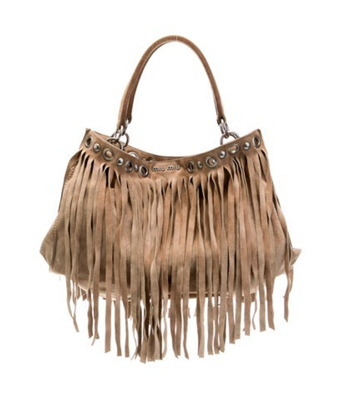 Miu Miu Miu Suede Top Handle Bag