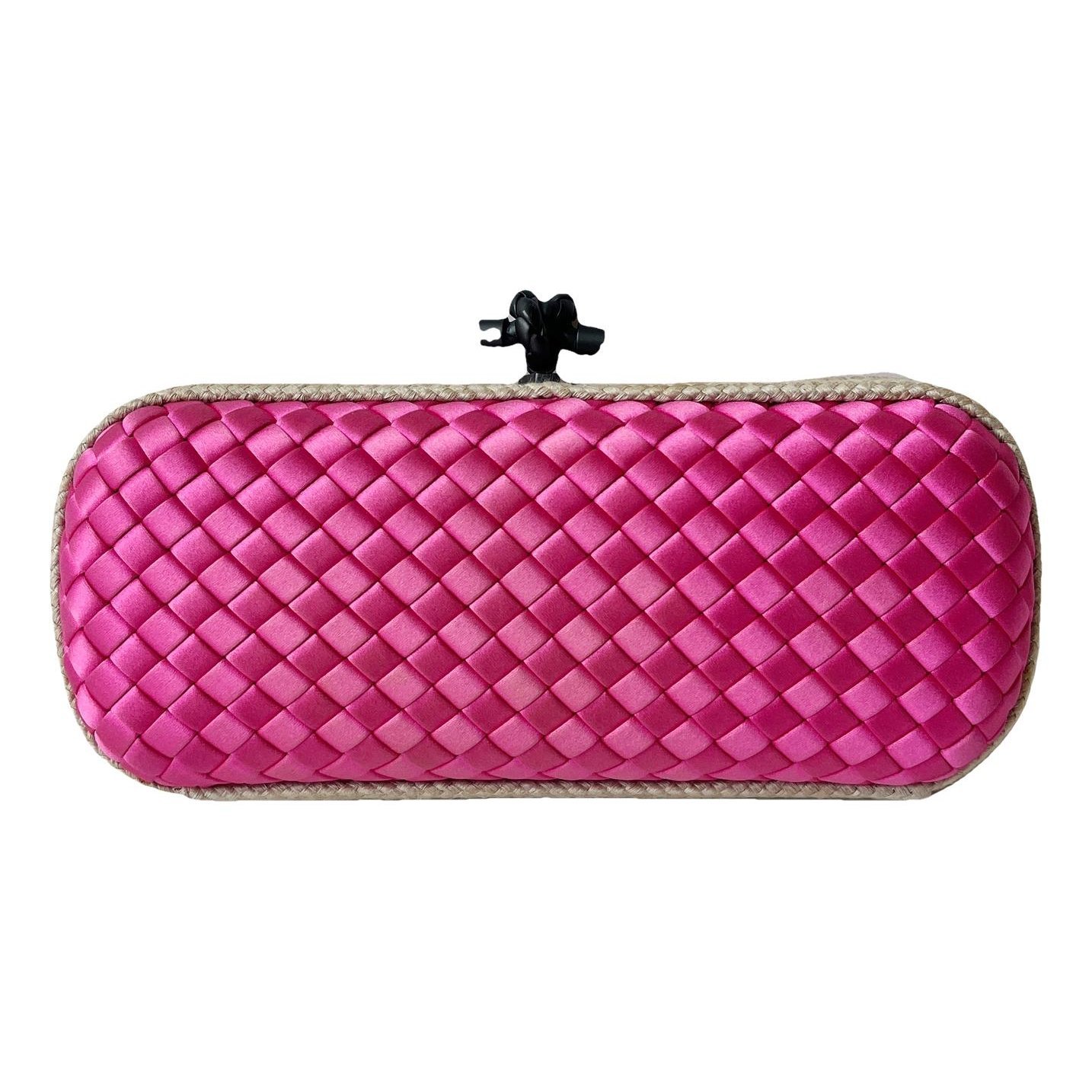Pochette Knot silk clutch bag