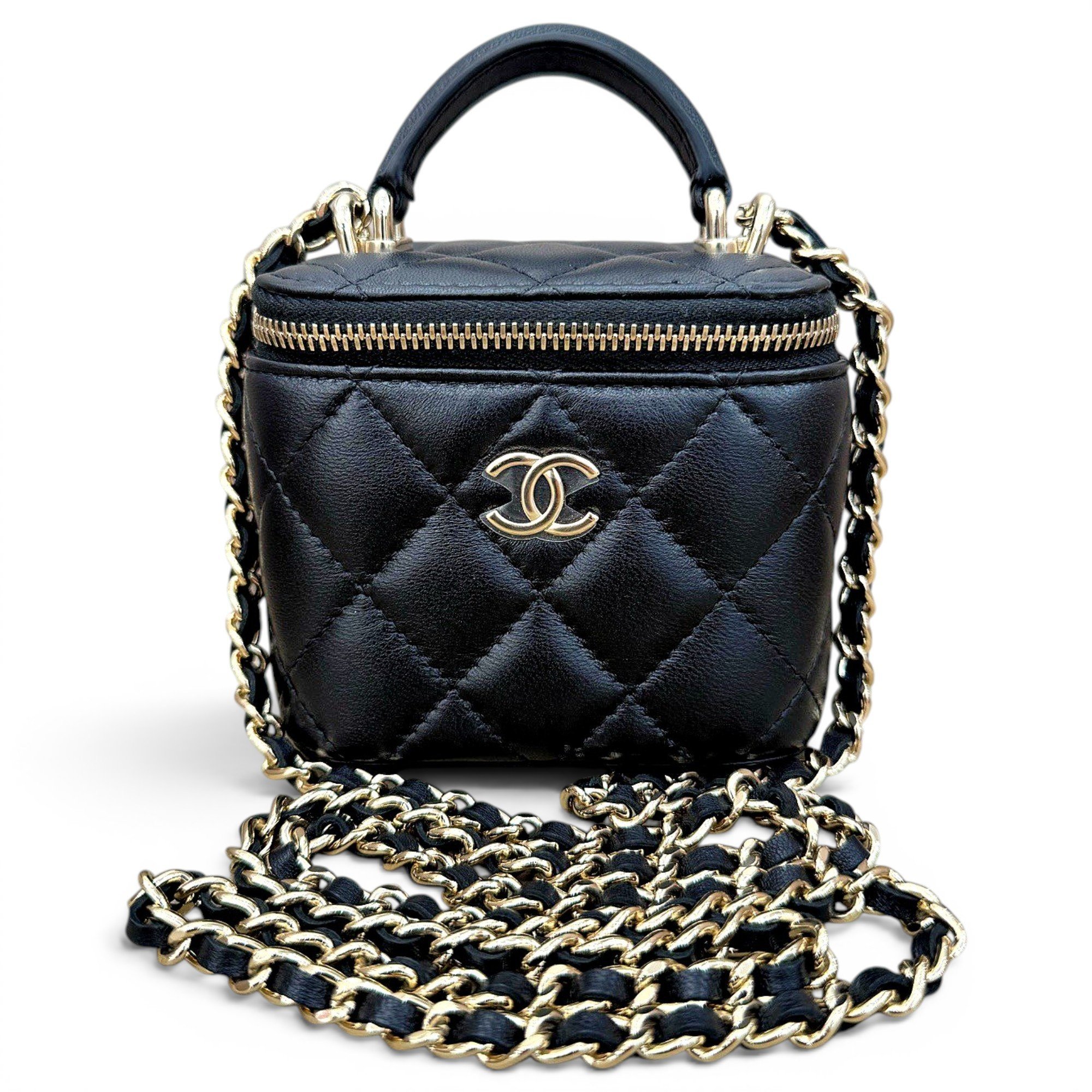 Trendy CC Vanity leather handbag