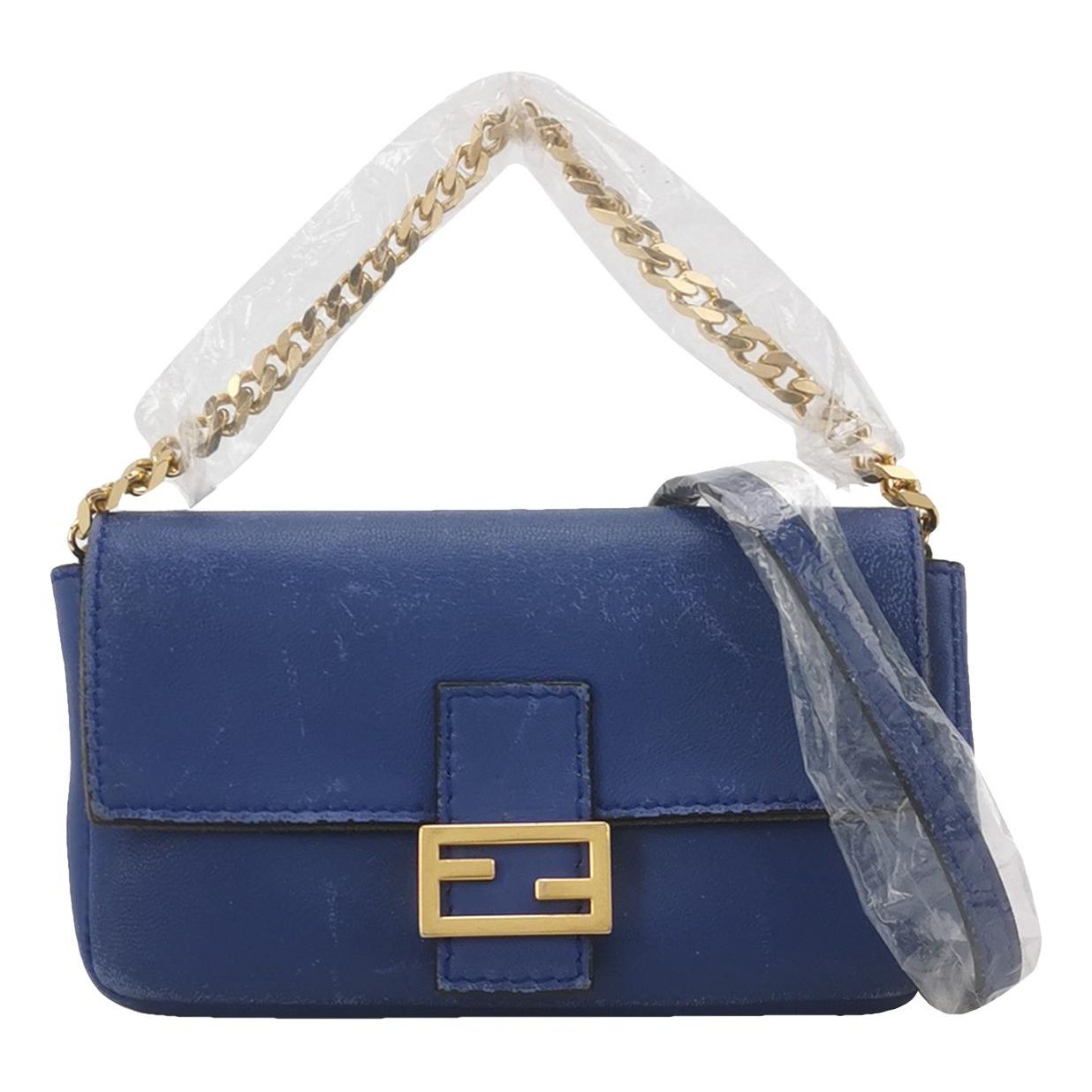 Baguette Chain leather handbag