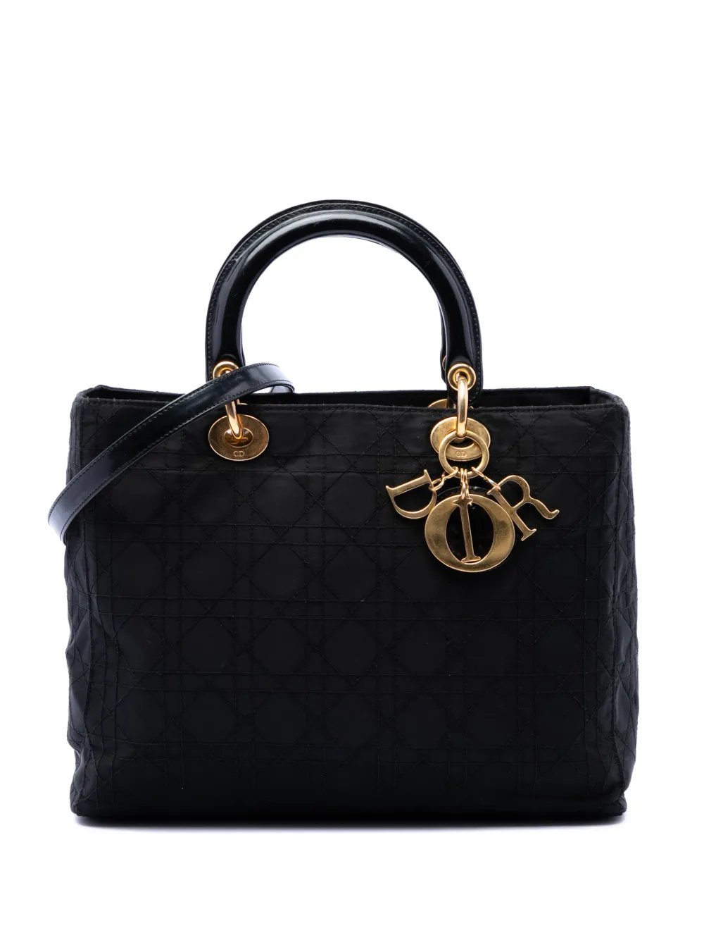 2002 Large Nylon Cannage Lady Dior satchel