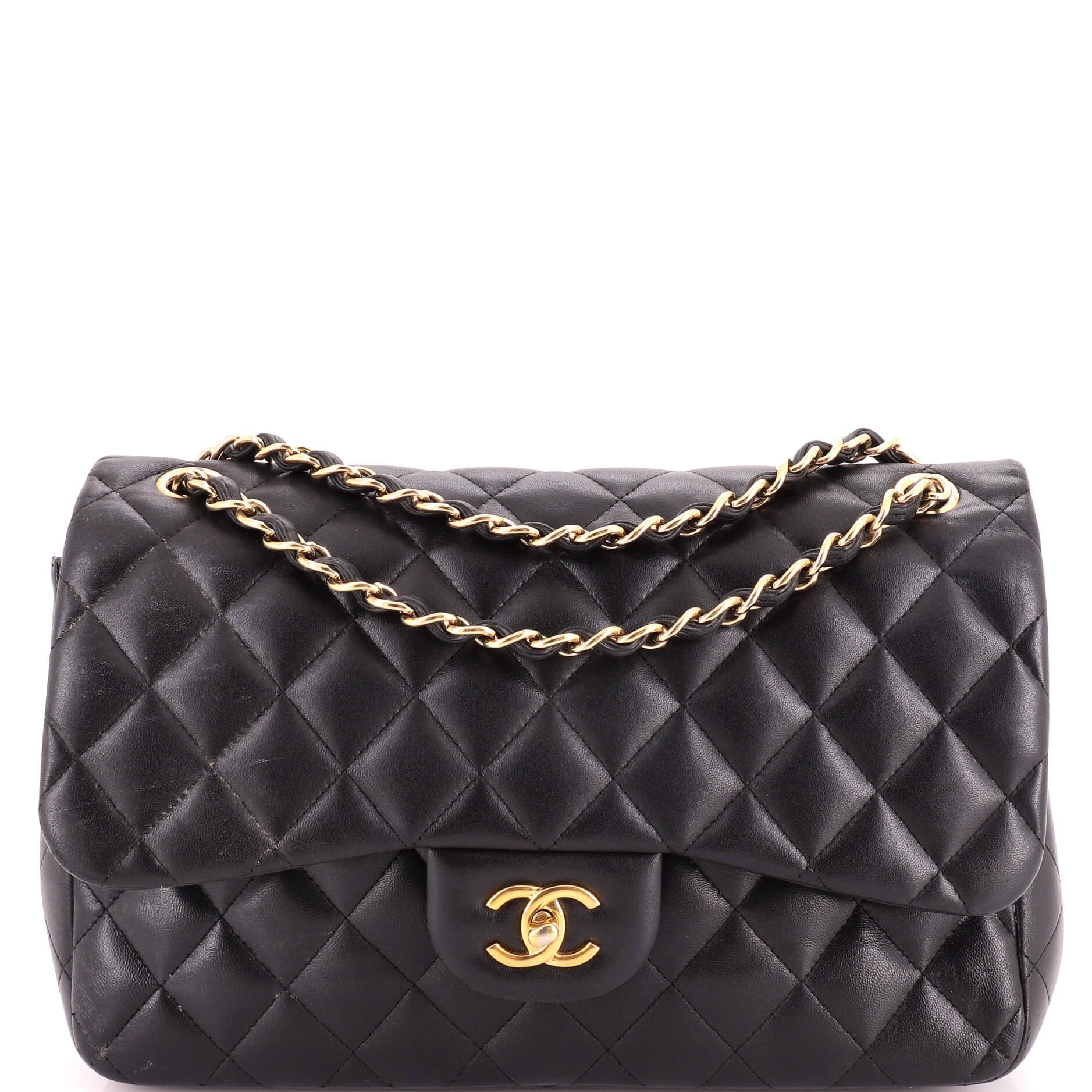 Chanel Classic Double Flap Bag Quilted Lambskin Jumbo