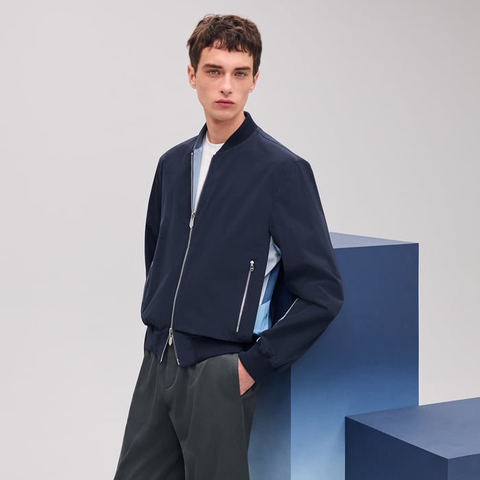 Océan "Le Theoreme d'Equithagore" Reversible Rib-trim Jacket