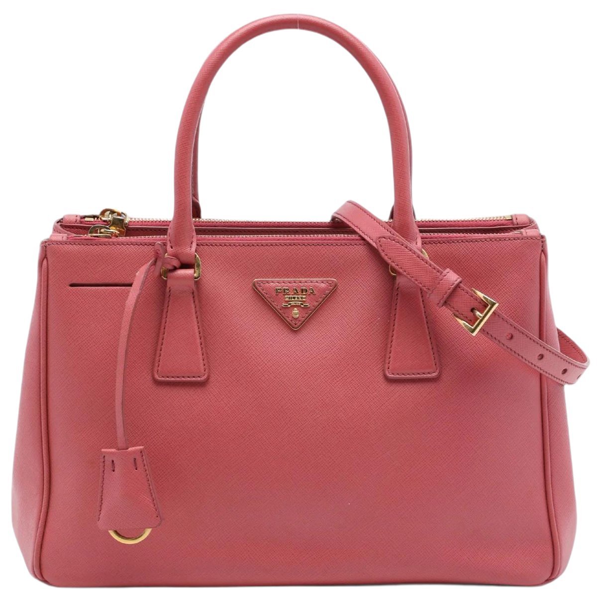 Double leather satchel