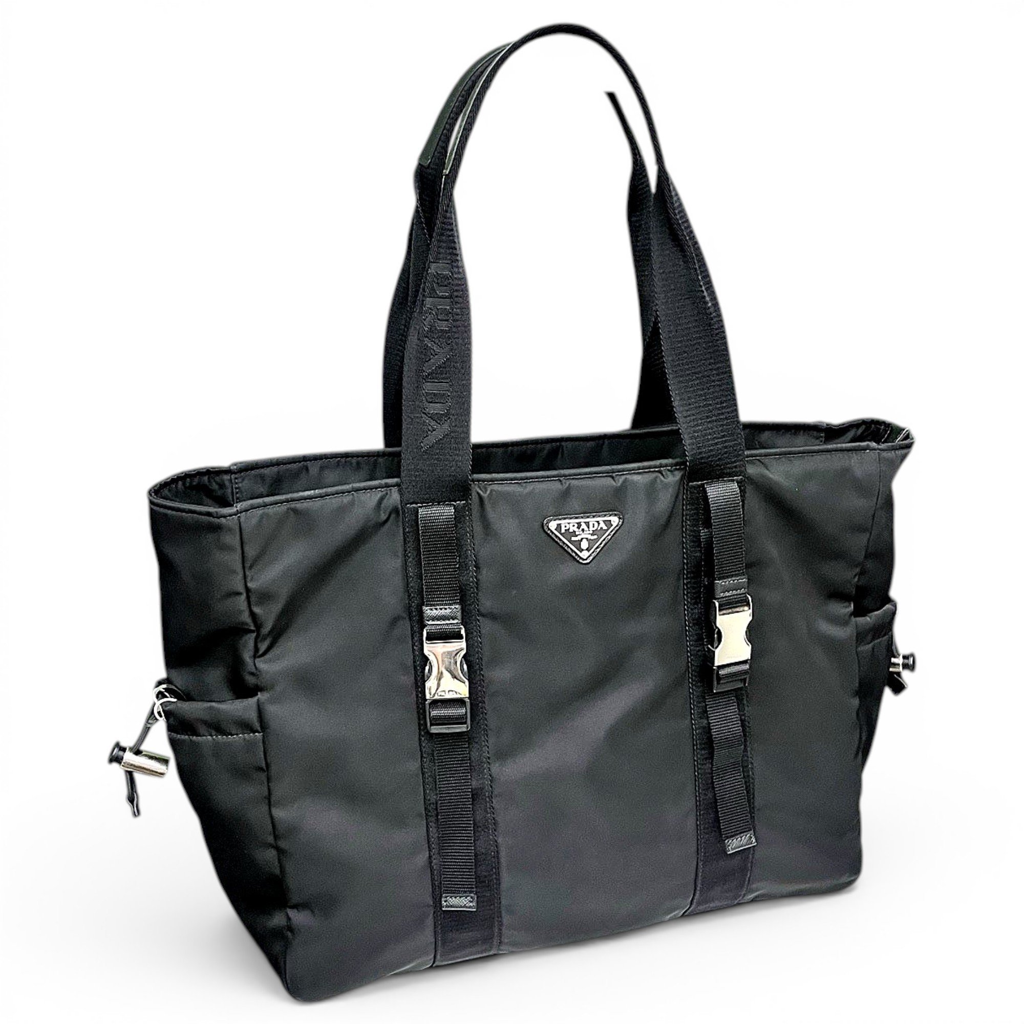 Re-Nylon leather tote