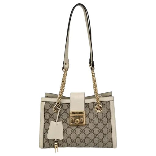 Padlock leather handbag