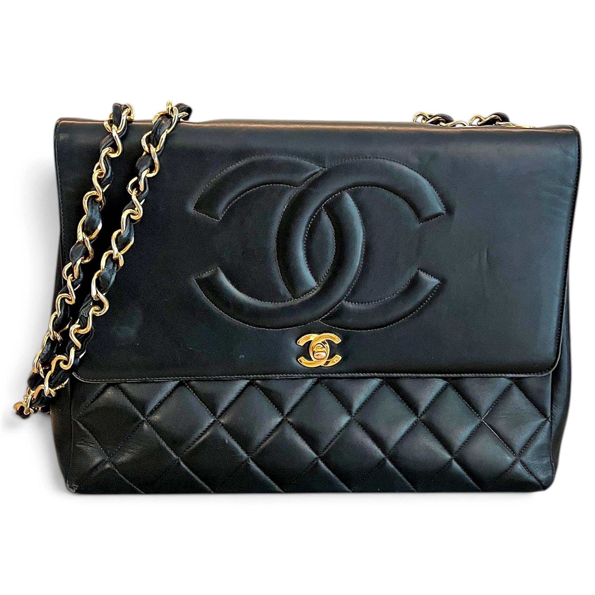 Trendy CC Flap leather handbag