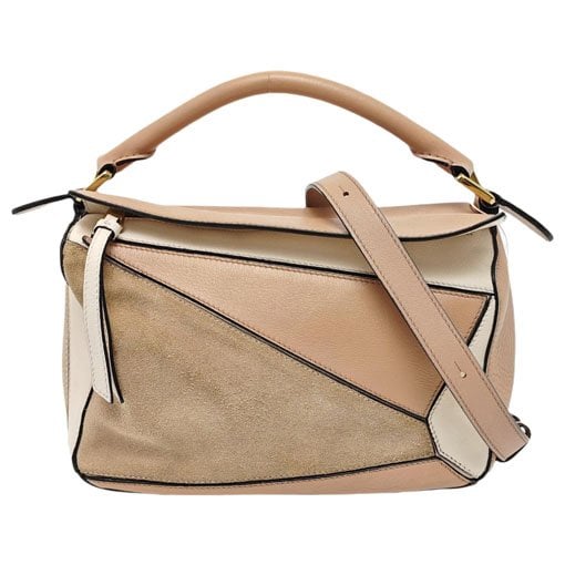Puzzle leather crossbody bag