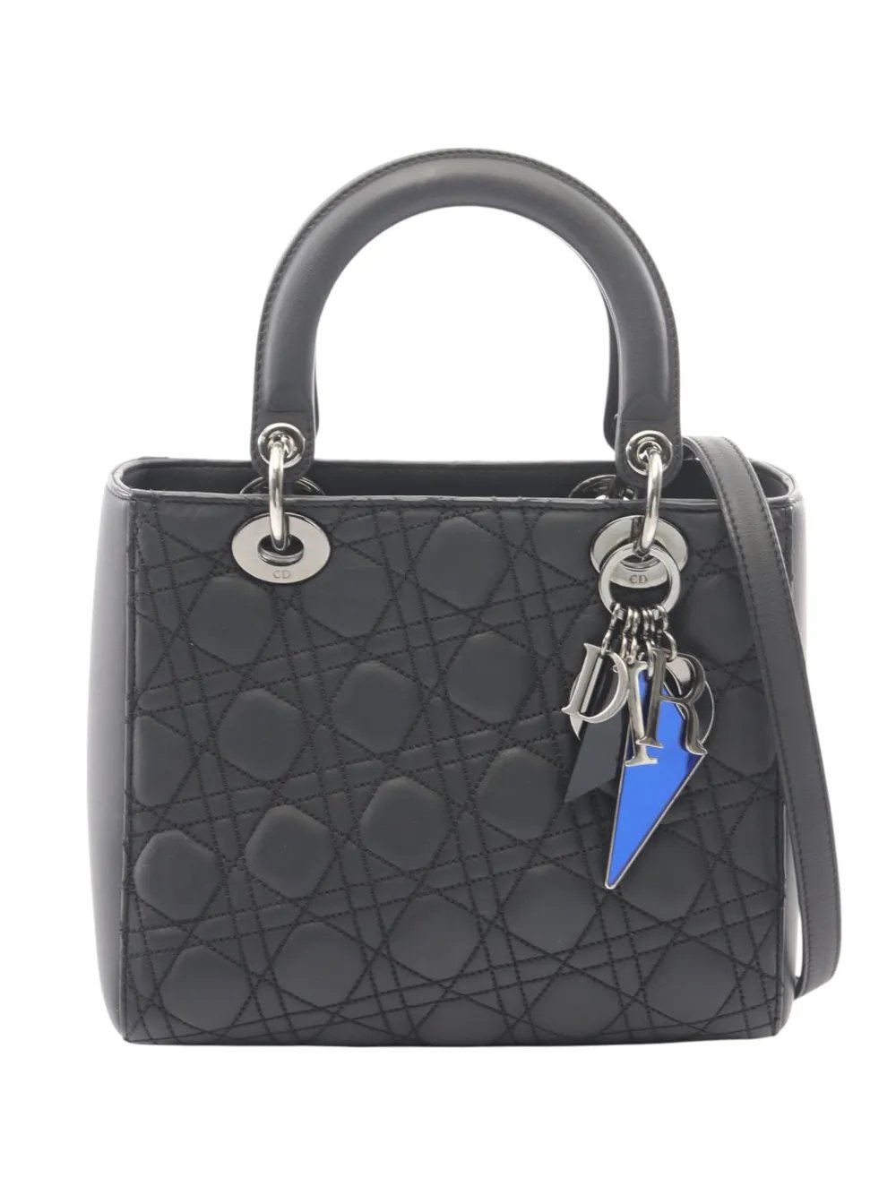 2011-2019 Anselm Reyle Medium Lambskin Cannage Lady Dior satchel