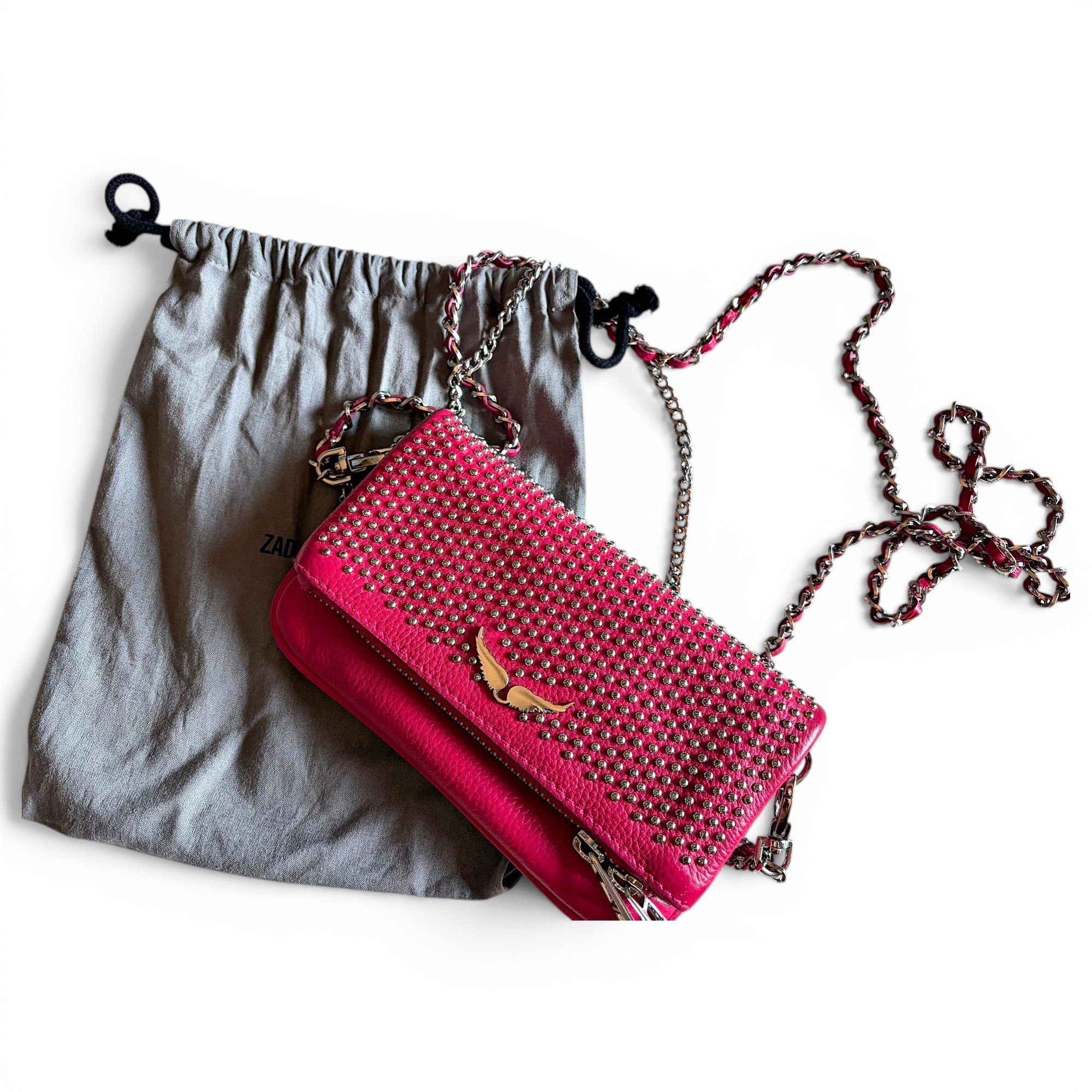 Leather clutch bag