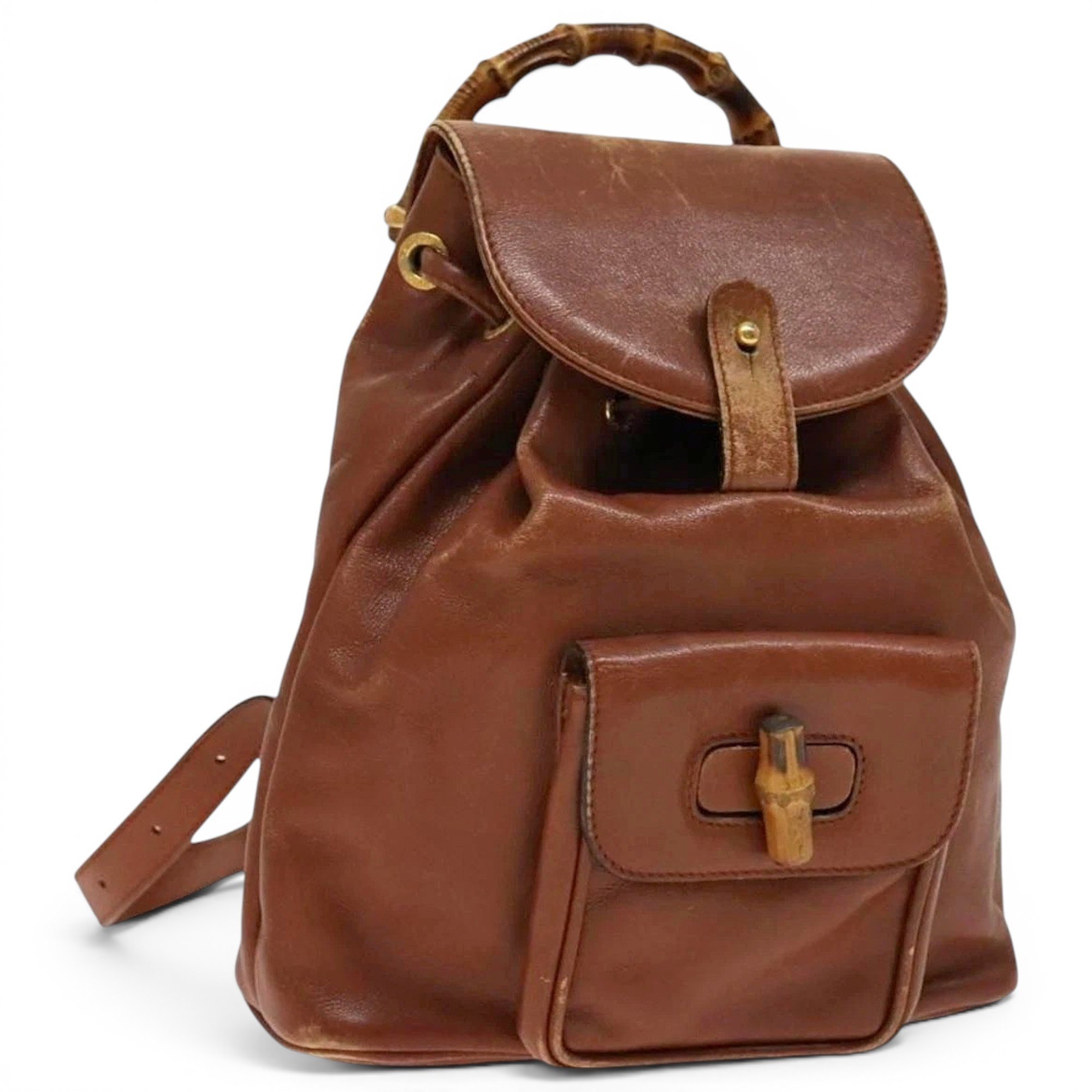 Leather backpack