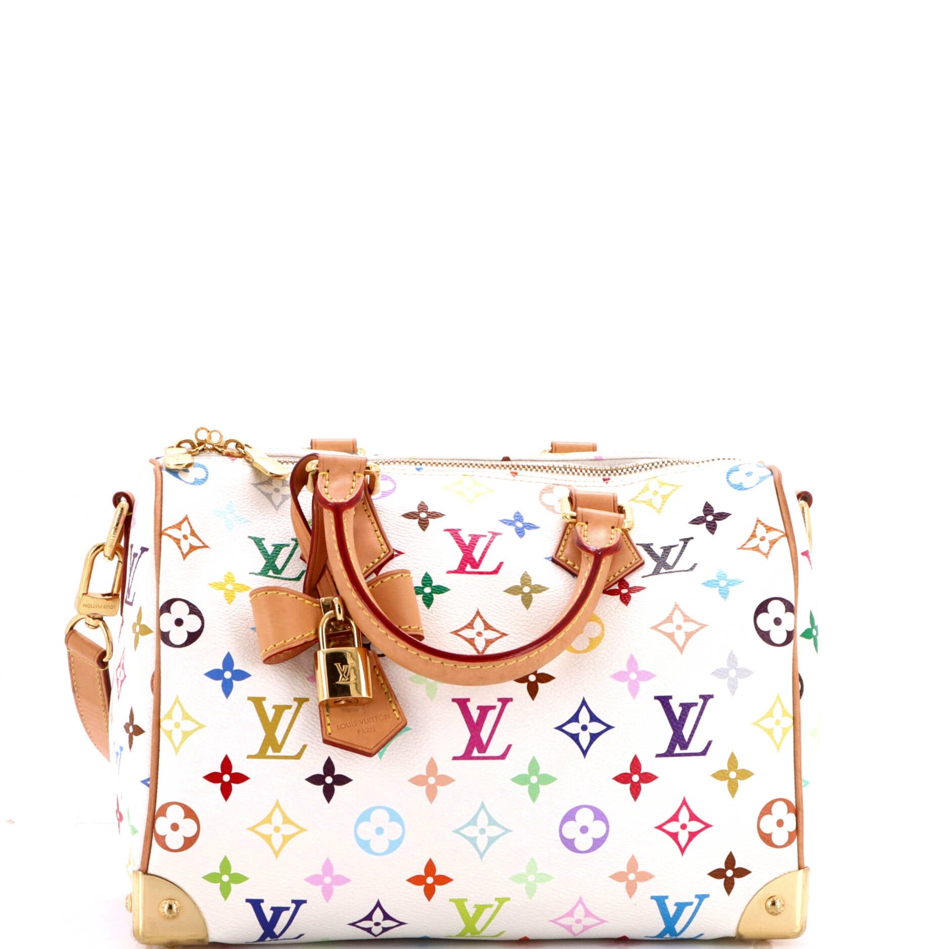 x Takashi Murakami Speedy Soft Bandouliere Bag Monogram Multicolor 25